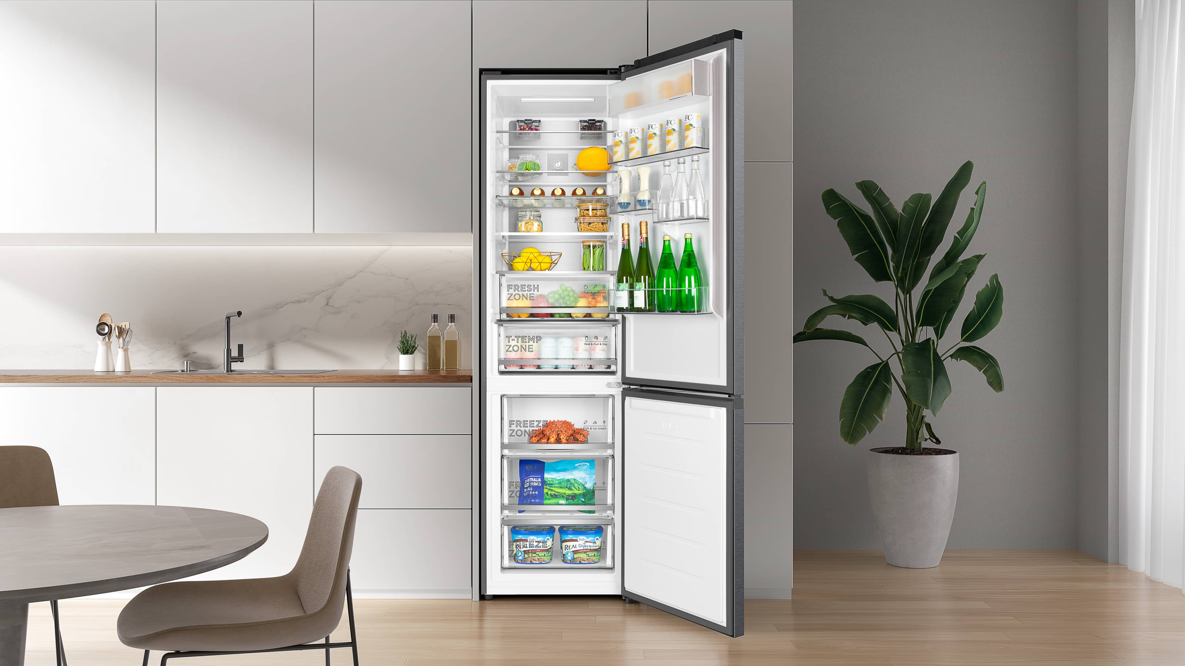 TCL C387BF-Bottom Freezer Refrigerator 