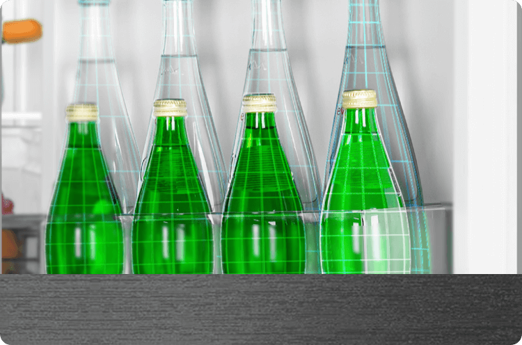 Two Rows of Cans or Bottles