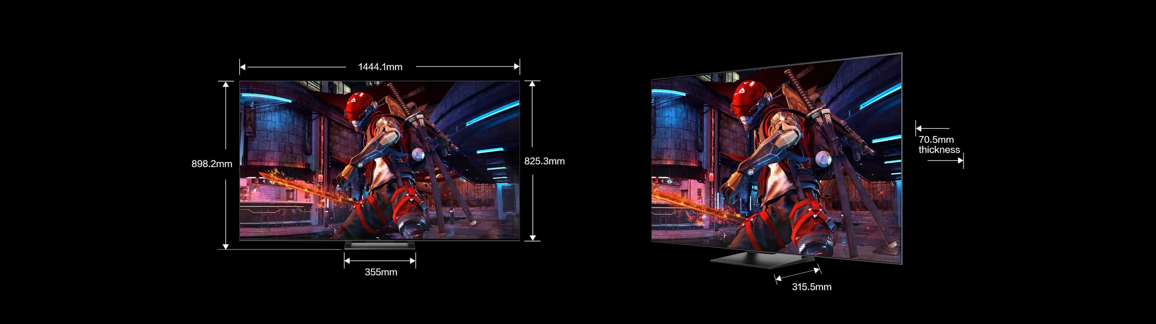 TCL C745 QLED TV 65''size