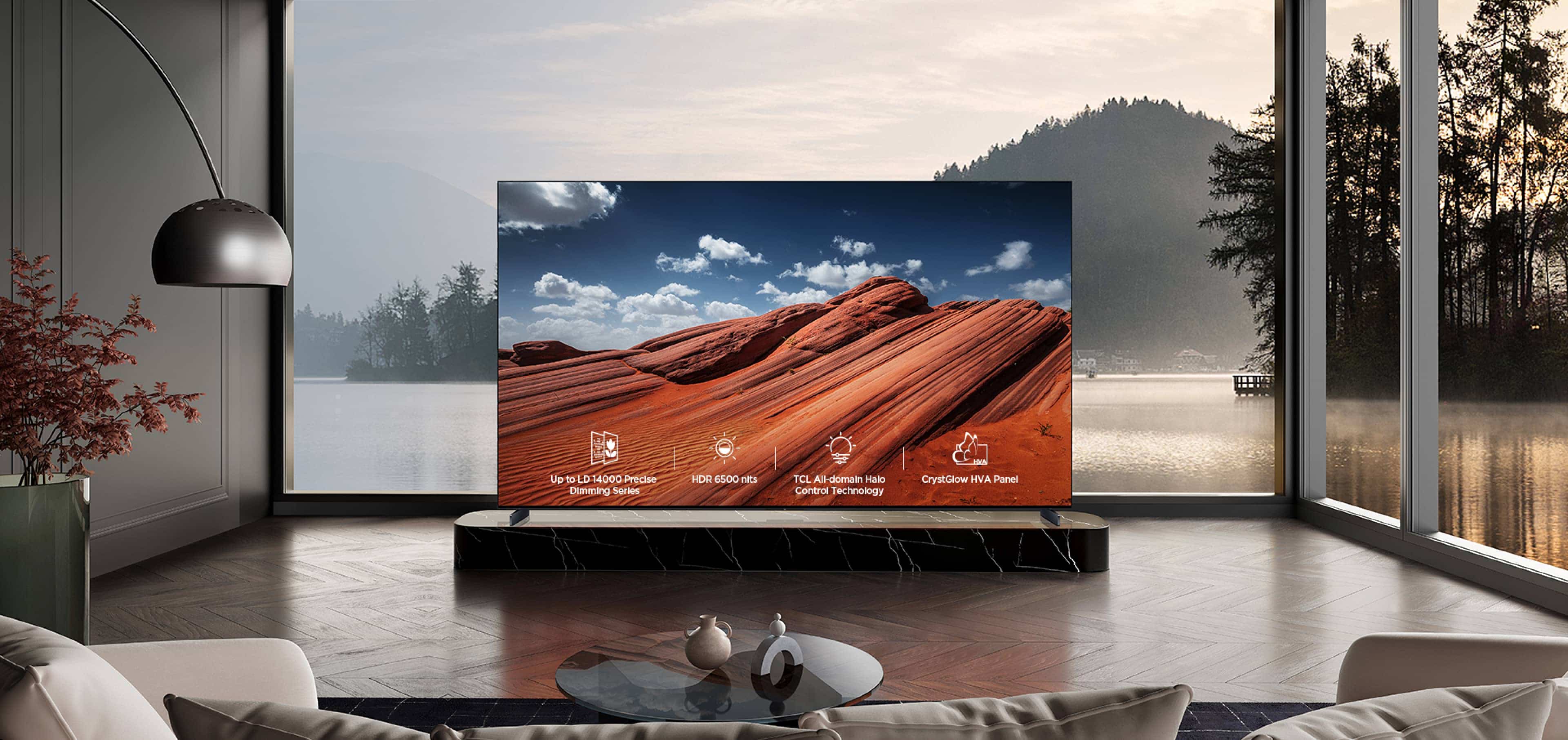 Choose the right TV size when buying a TV | Vogel's, image size:3840x1812
