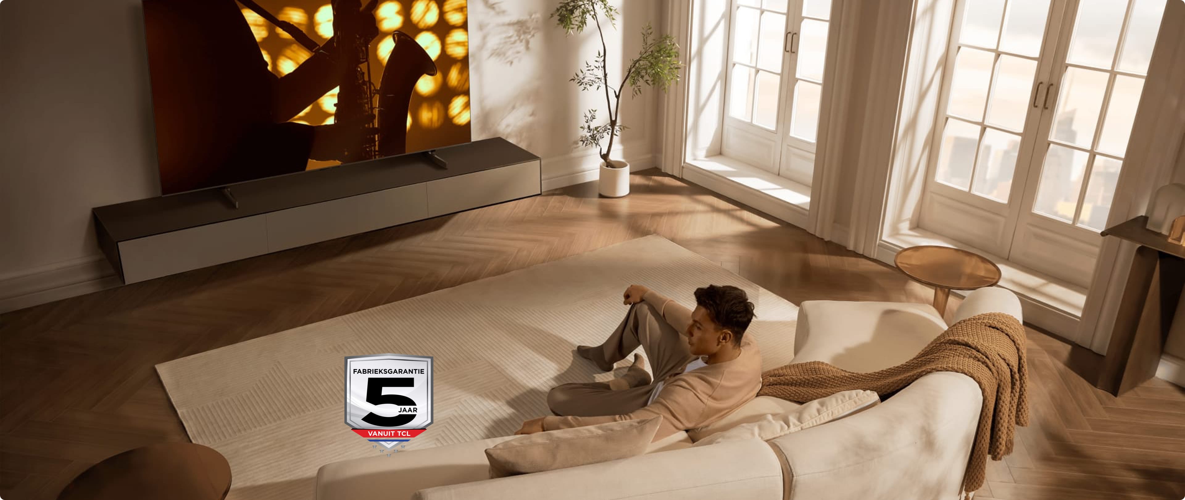 Claim vandaag nog uw <br>gratis 5-jarige tv-garantie!