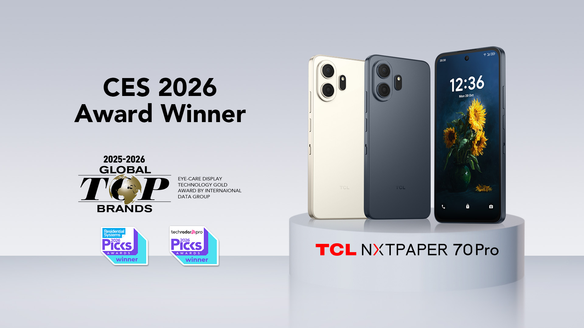 TCL NXTPAPER 70 Pro Wins the Eye-Care Display Technology Gold Award