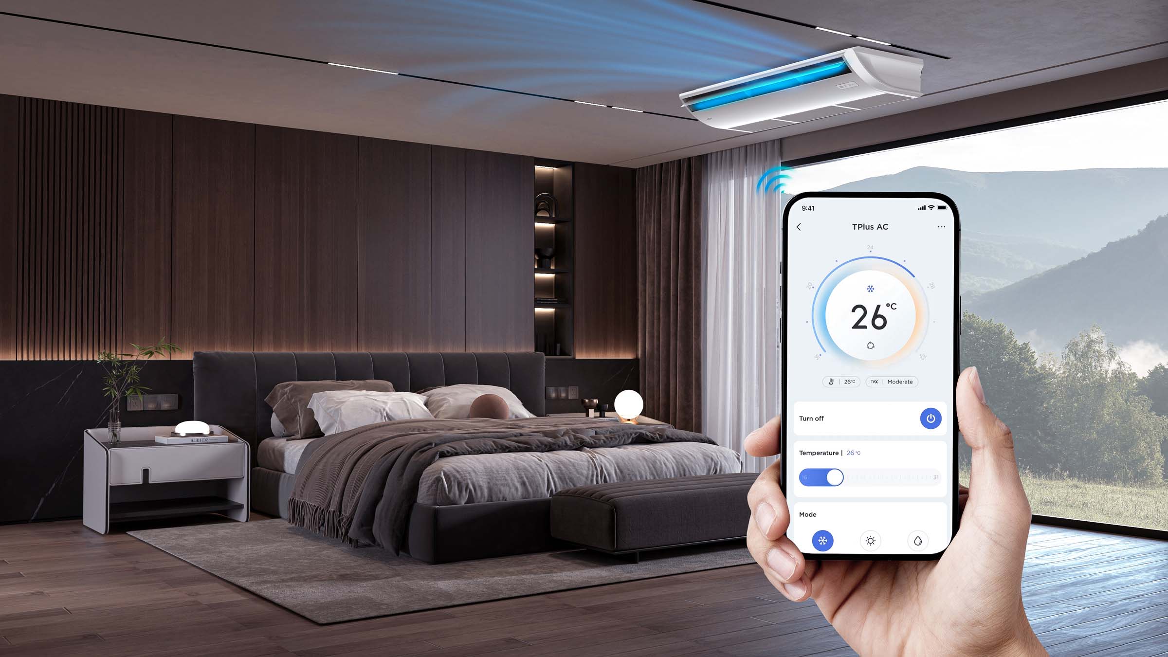 Stropná a podlahová prevádzka Wi-Fi zo série TCL UNITARY