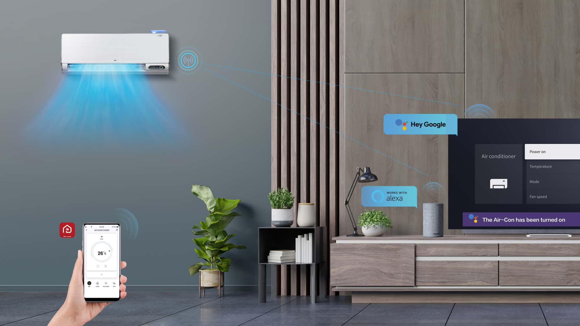 TCL FreshIN 2.0 AC Compatible with Google Home & Alexa