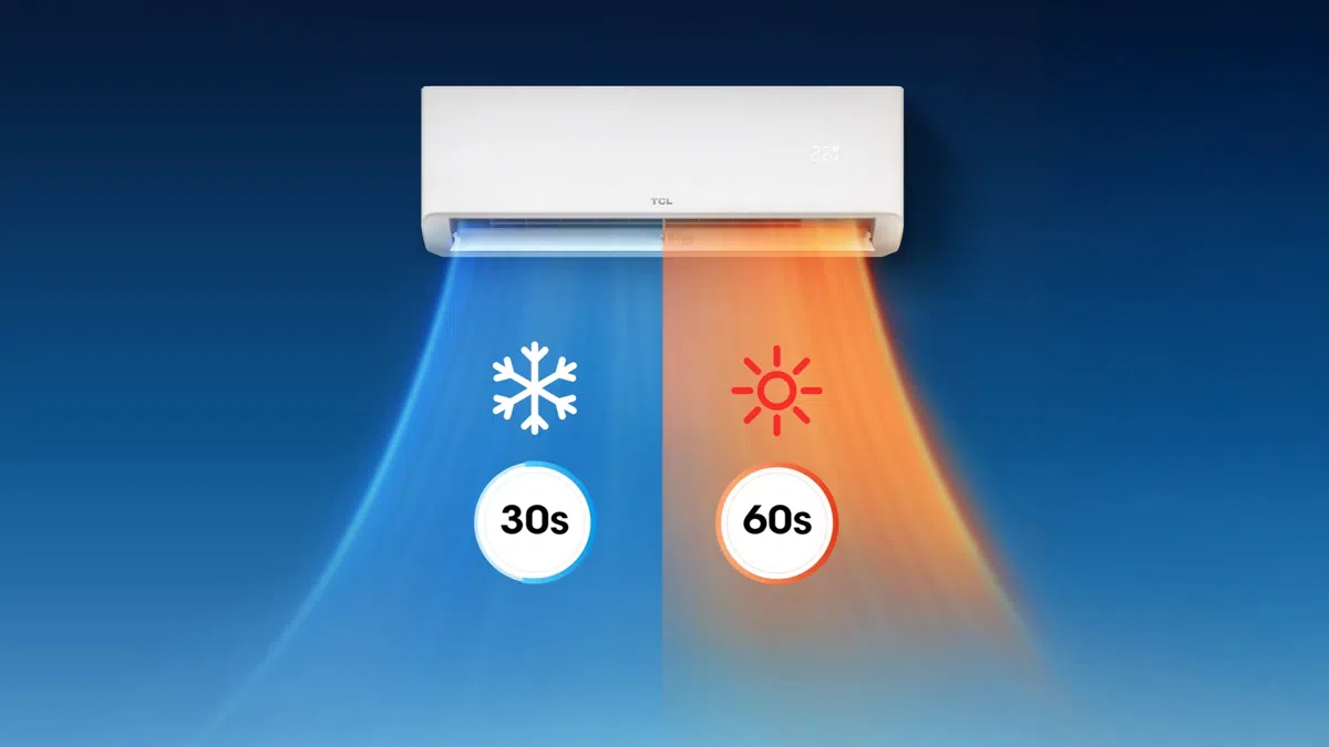 TCL SaveIN AI Air Conditioner 30s Fast Cooling & 60s Fast Heating