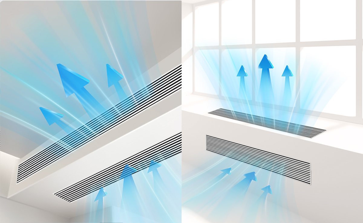 乐竟体育 High ESP Duct Supports both ceiling concealed and floor concealed installation
