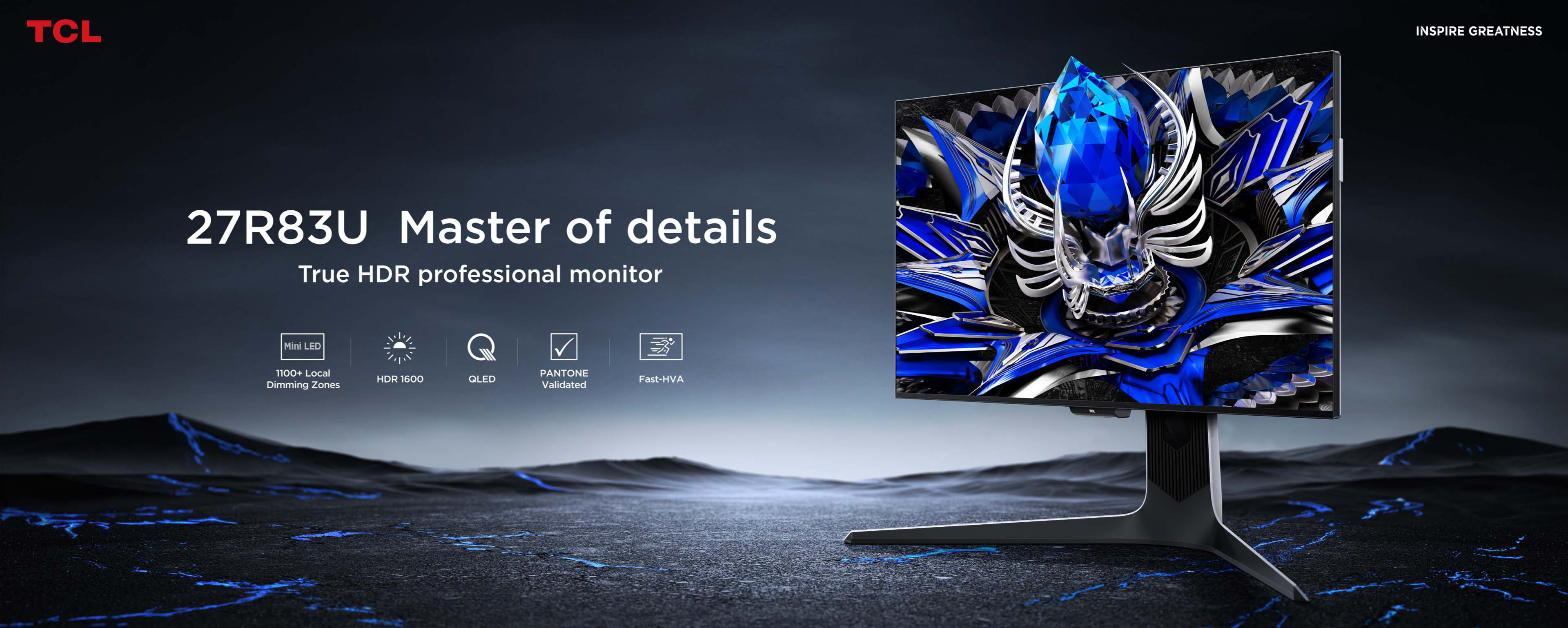 TCL 27R83U 4K 160 Hz resolution Monitor 