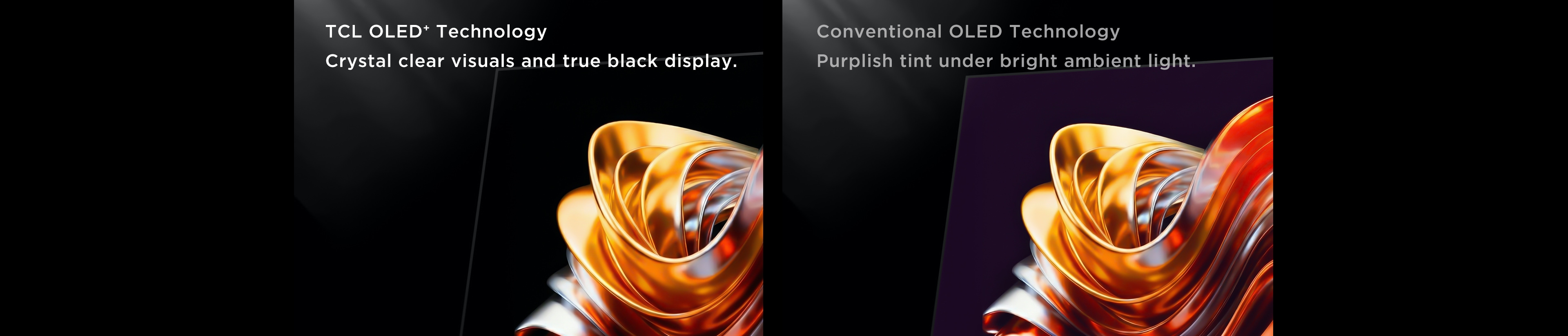TCL 32X3A Monitor OLED+ Technology Pure Black Levels