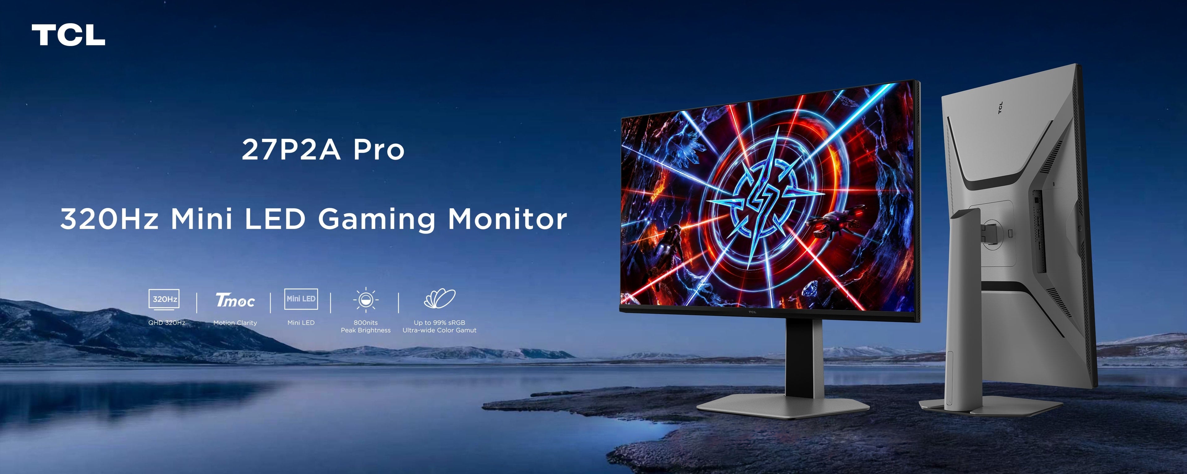 TCL 27P2A Pro 320Hz Mini LED Gaming Monitor  Key Visual