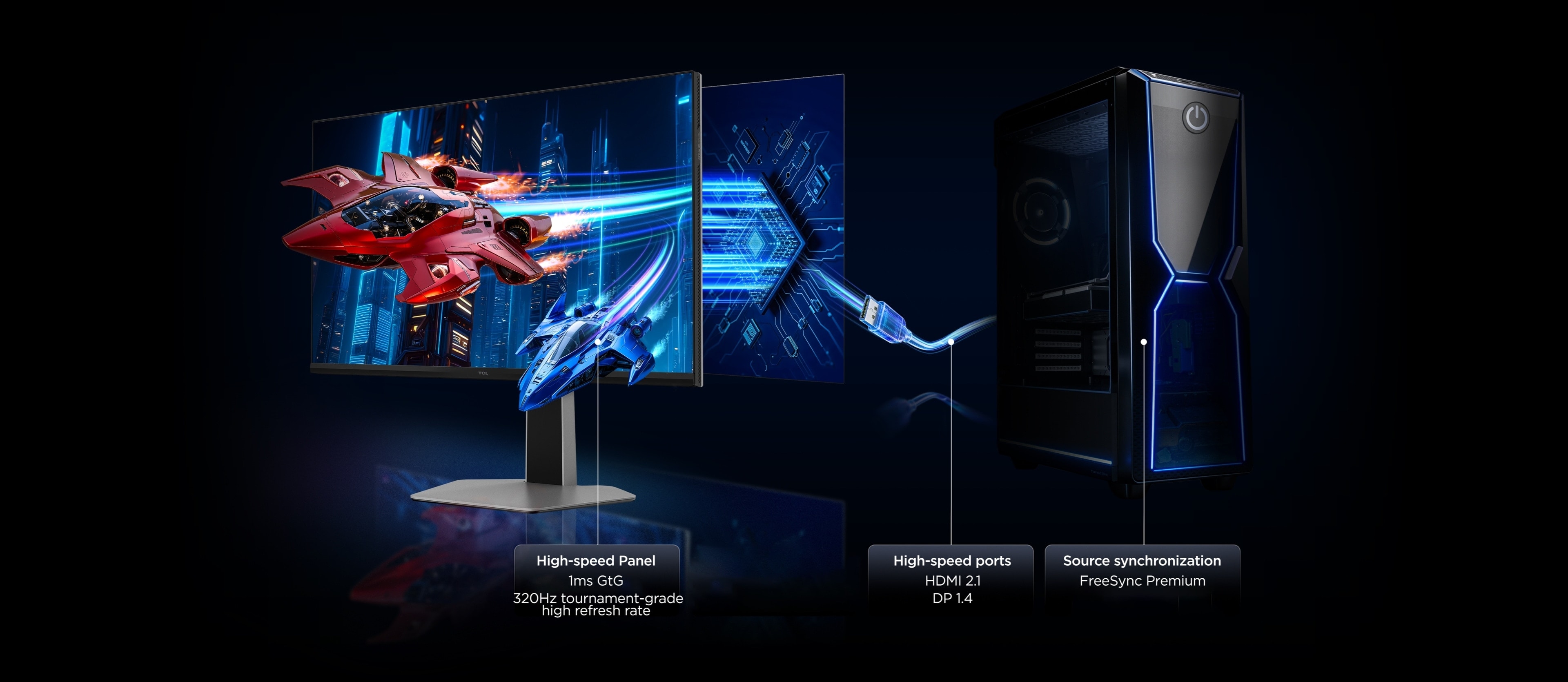 TCL 27P2A Pro  320Hz Mini LED Gaming Monitor Lower Latency