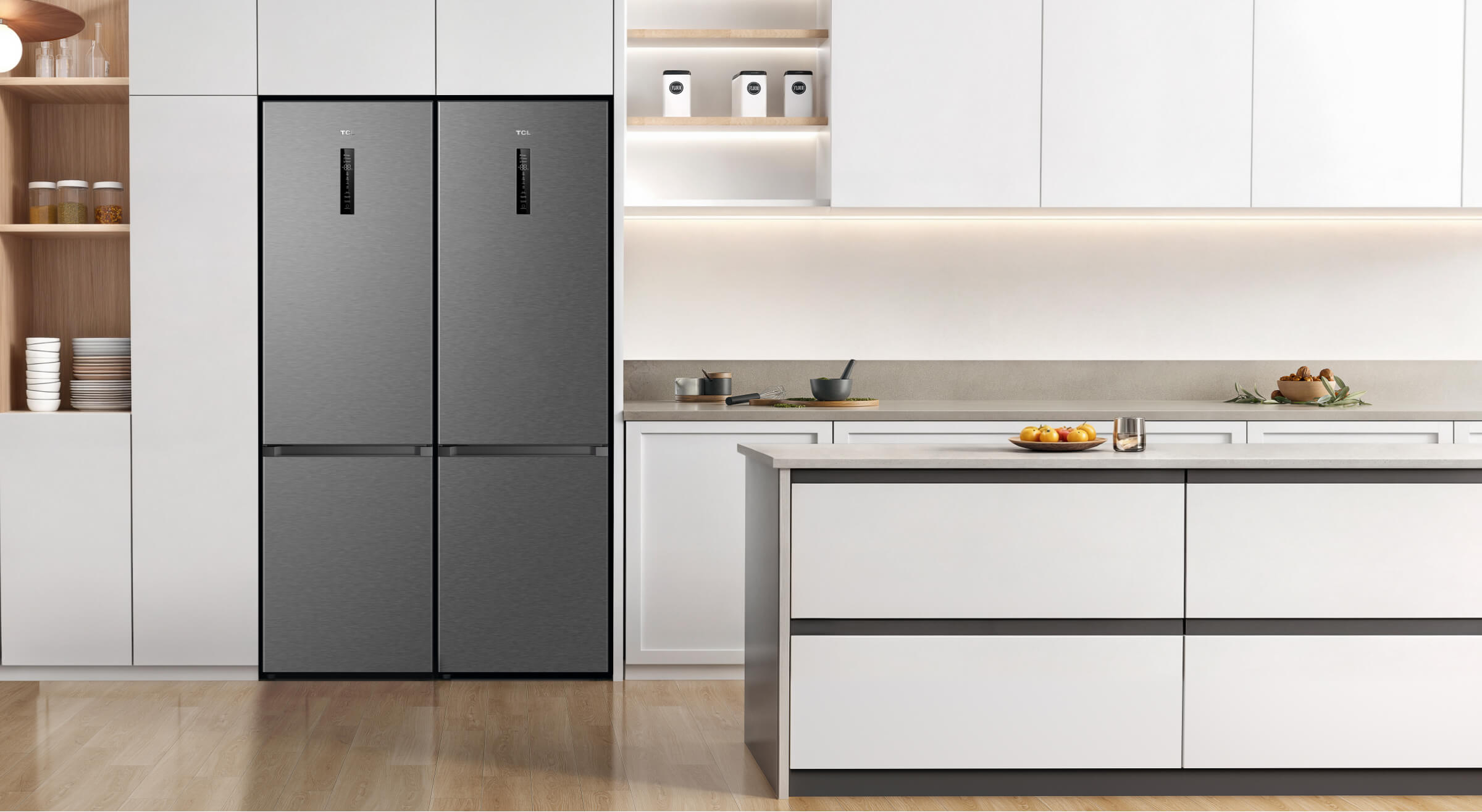 TCL C387BF(C) Free Built-In Refrigerator No Frost 