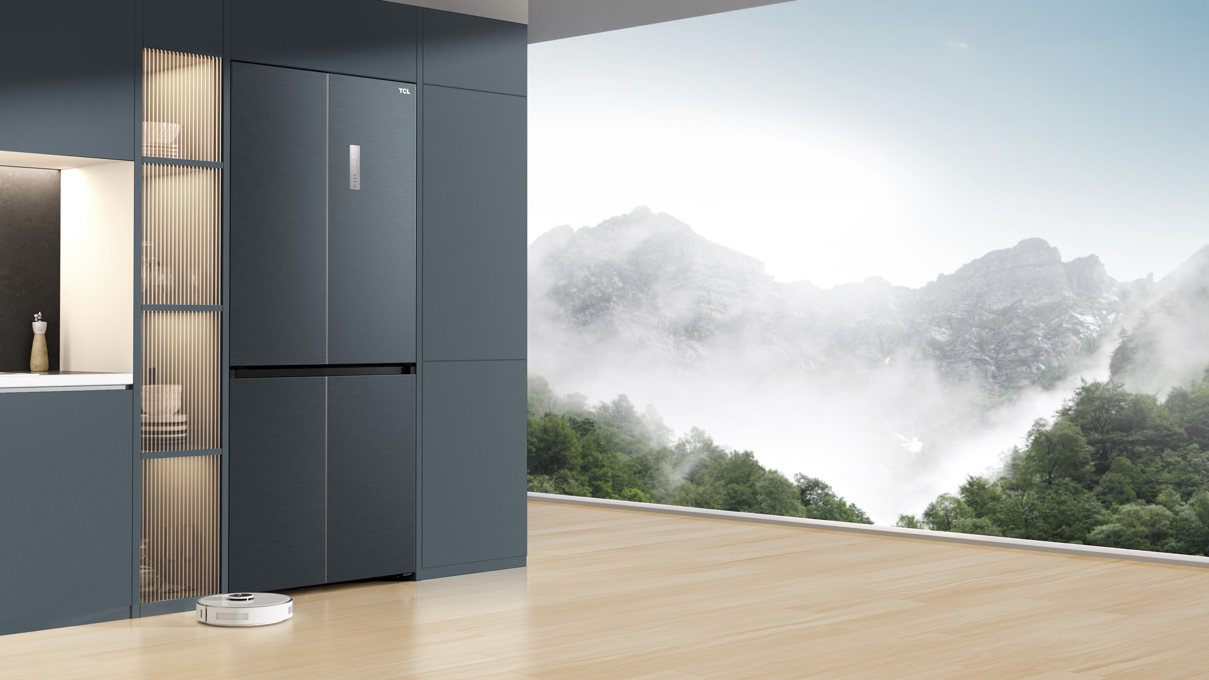 TCL Refrigerator C456CD Blend Seamlessly into Cabinets