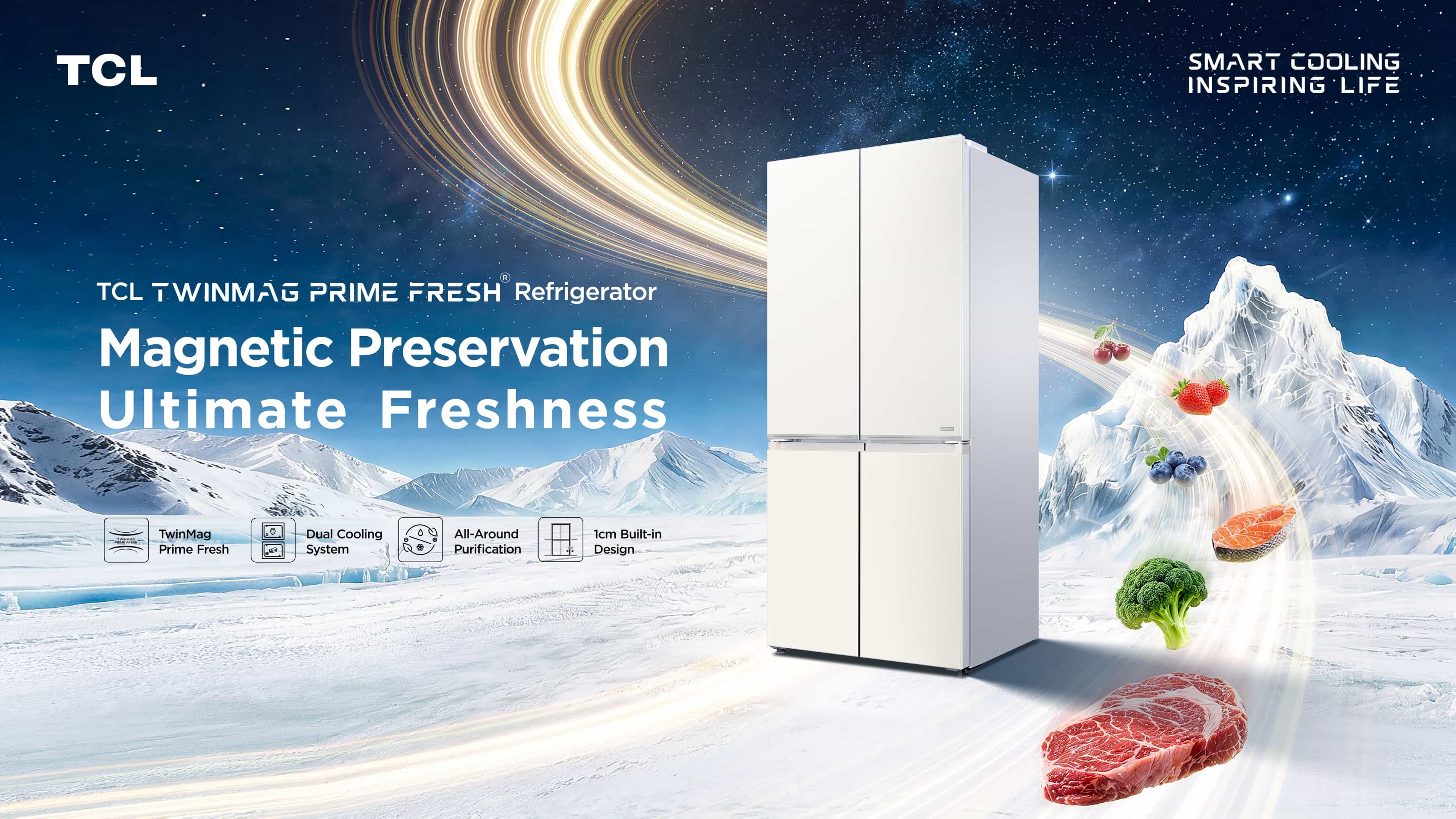 TCL Twinmag Prime Fresh Refrigerator C508CD