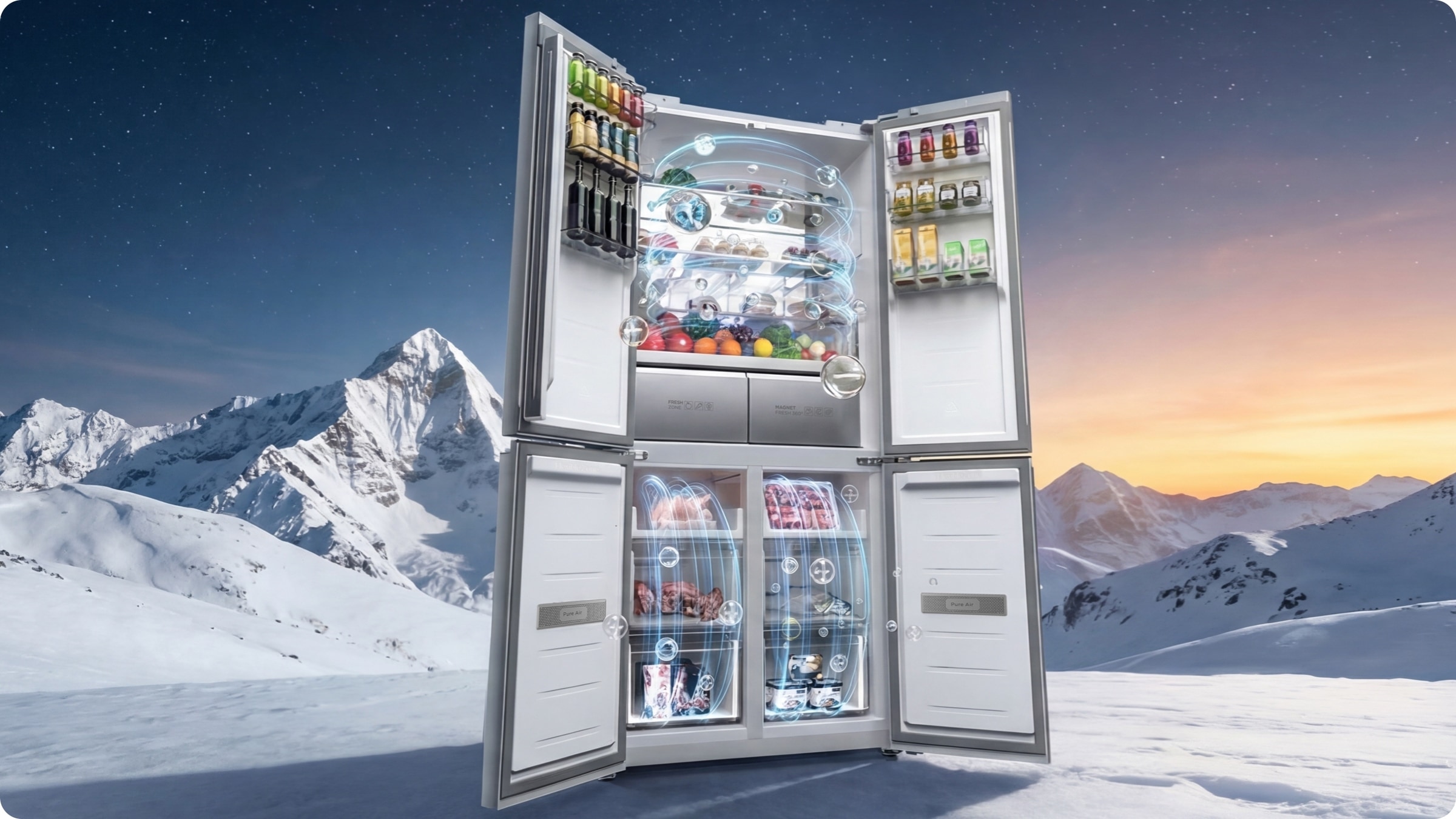 TCL Refrigerator C508CD with  All-Around Purification