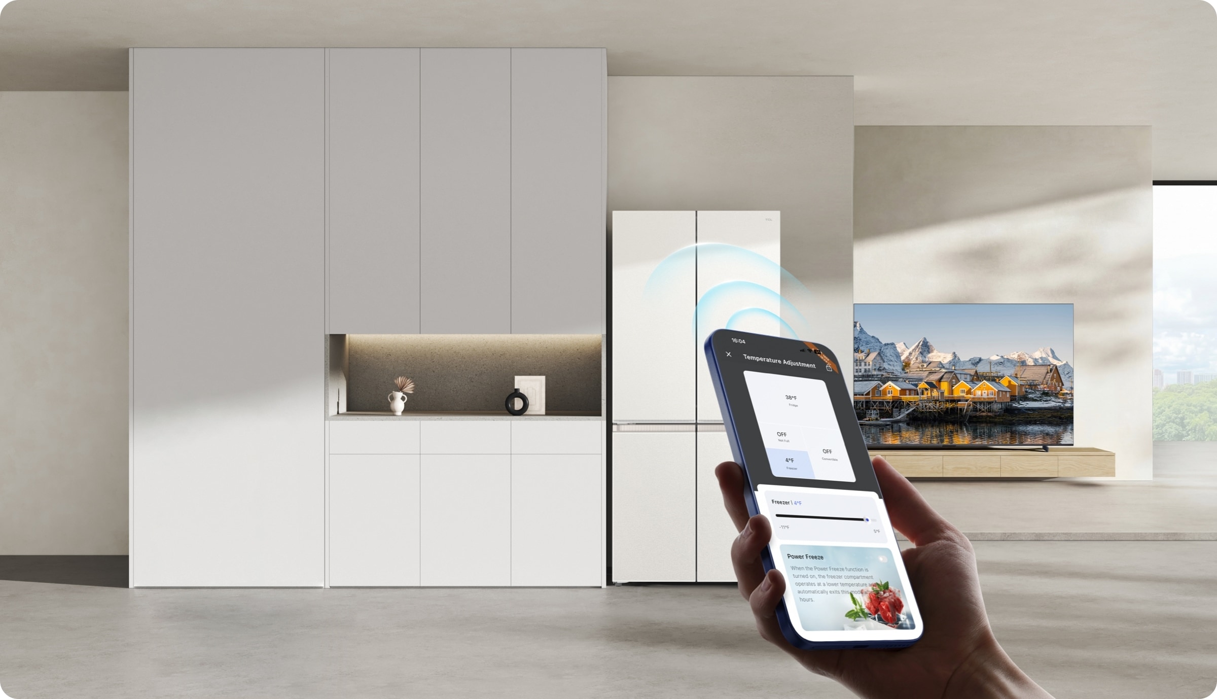 TCL Refrigerator C508CD built-in WiFi with Smart control 
