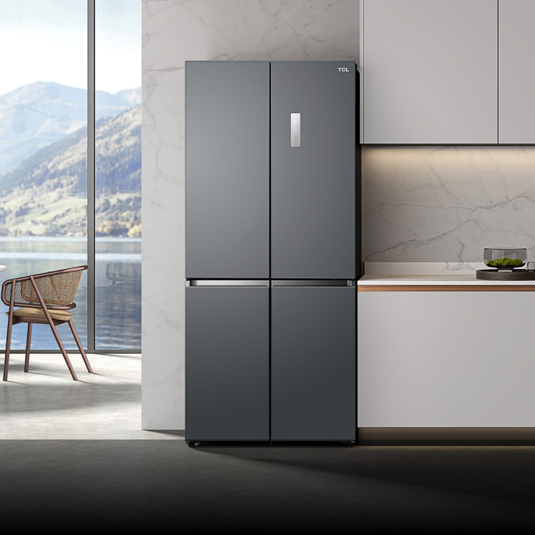 TCL Free Built-in Refrigerator C521CD Against the Cabinet Display 