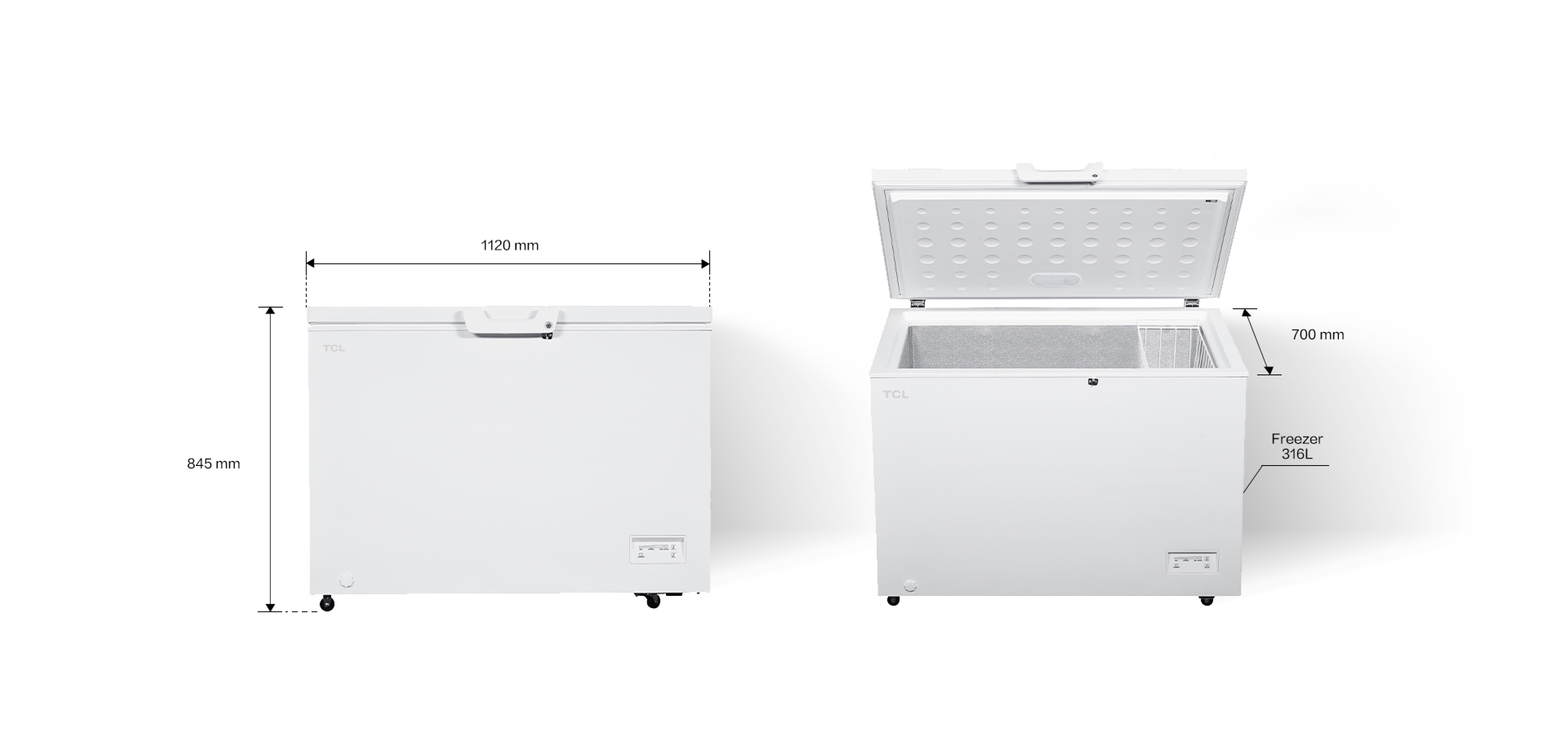 Tcl chest freezer f316cf electronic control max space tcl global
