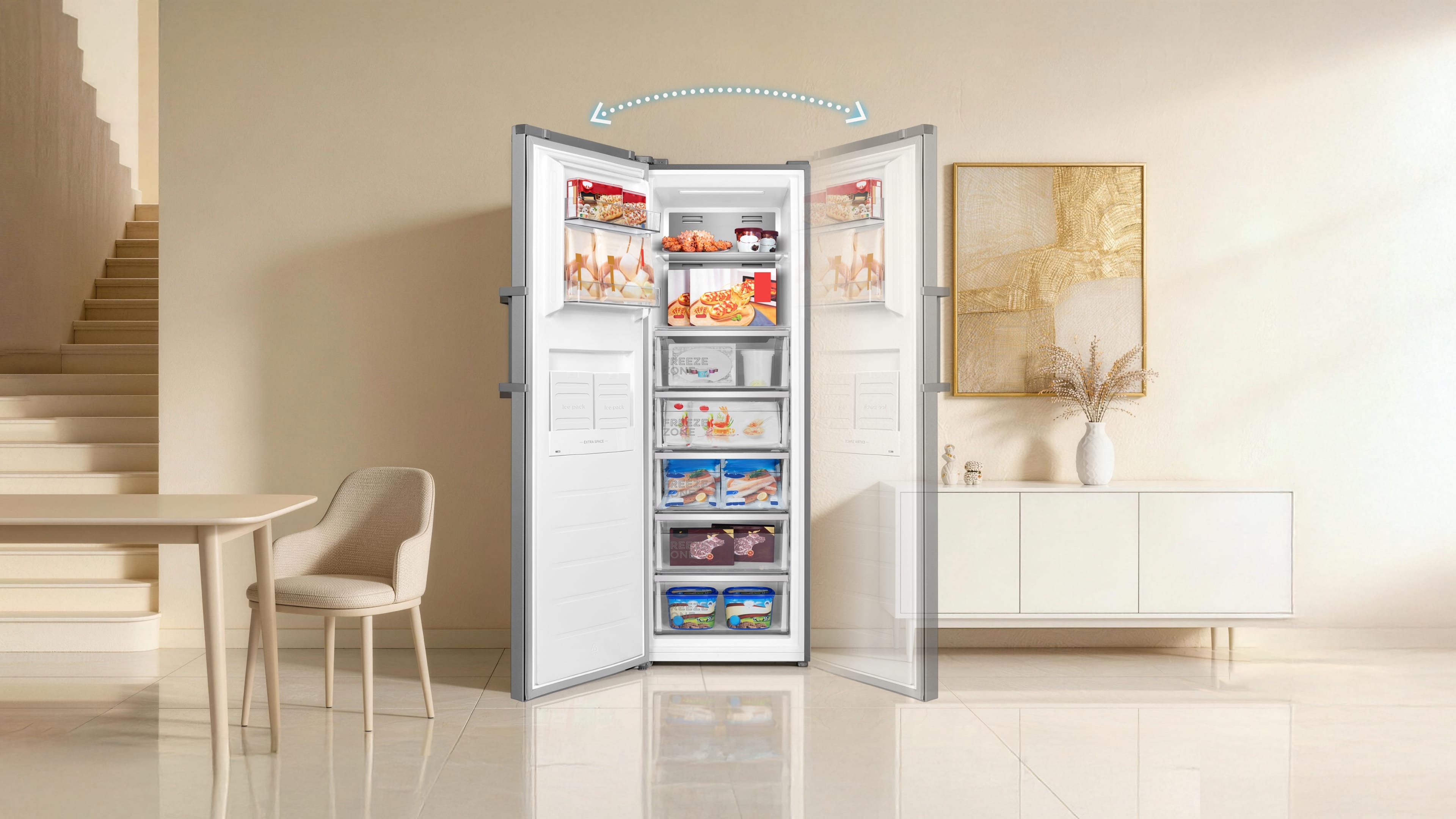 TCL C387BF Refrigerator Three temperature settings