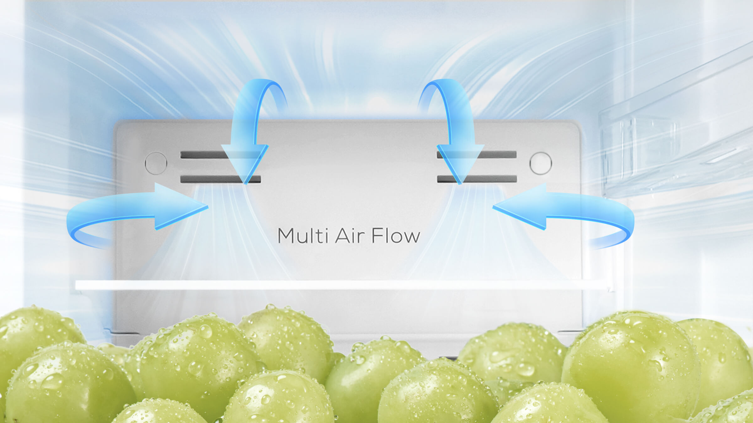 TCL P200TM Top Mount Freezer Multi Air Flow Support