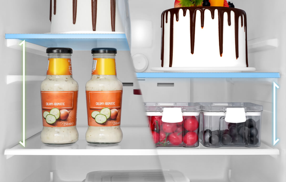 TCL P249TM Top Mount Refrigerator Adjustable Shelf