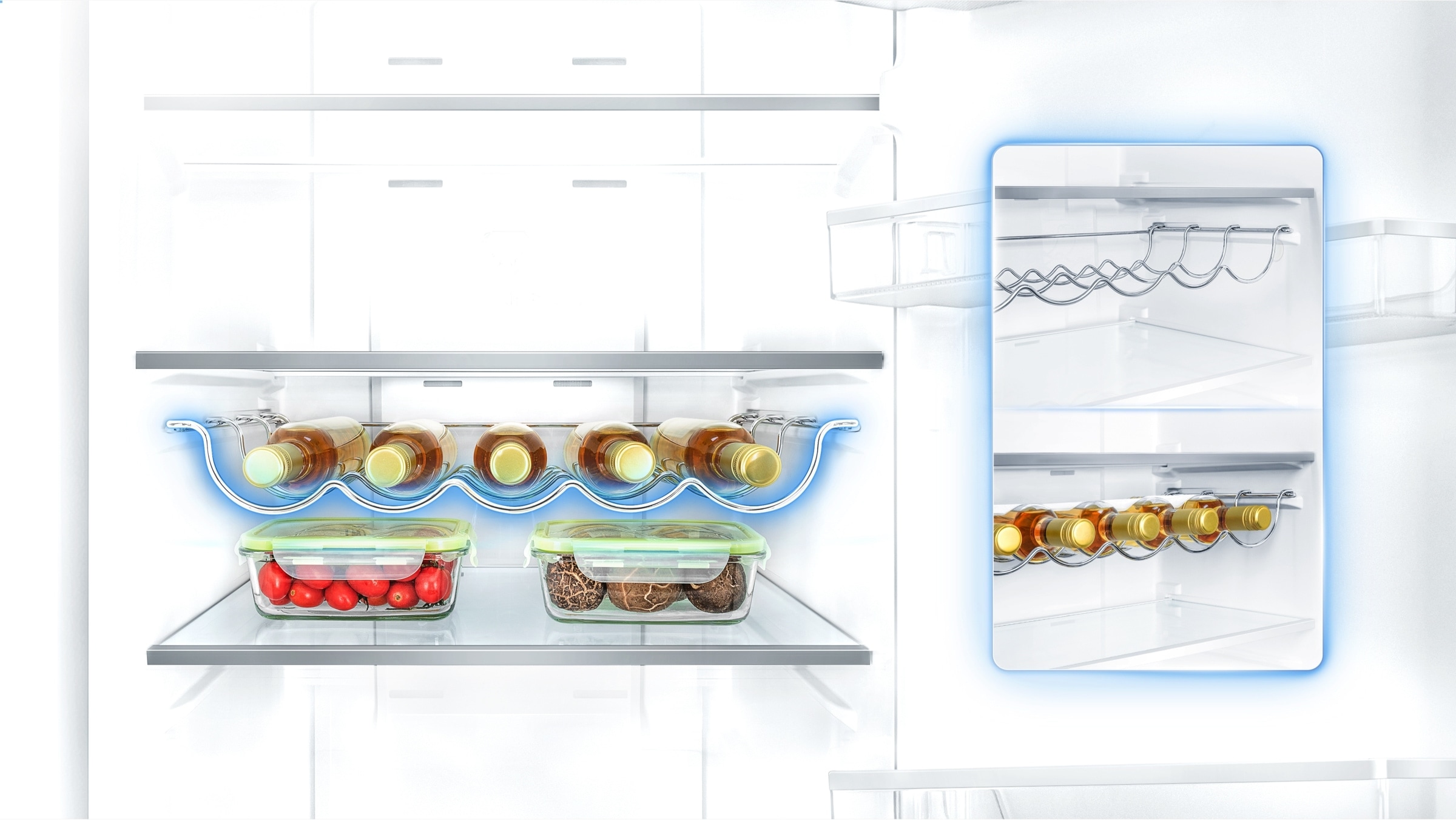 TCL Bottom Mount Refrigerator P315BF Fresh Zone