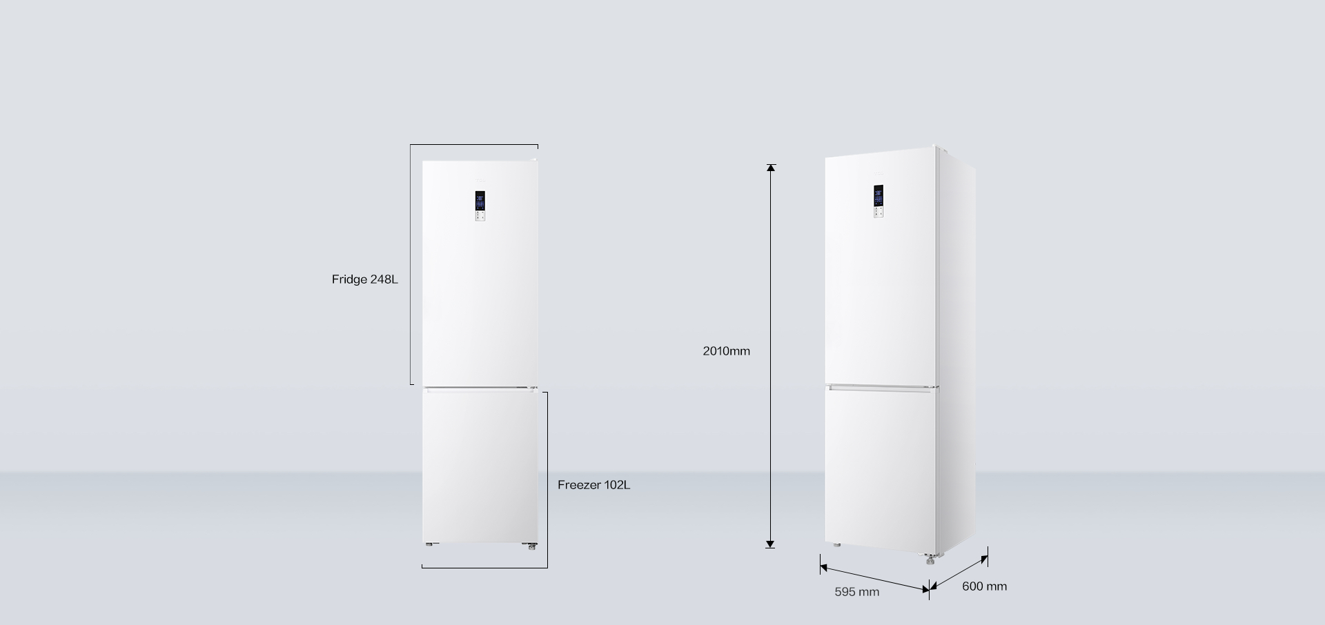 乐竟体育 Refrigerator P350BF Dimensions