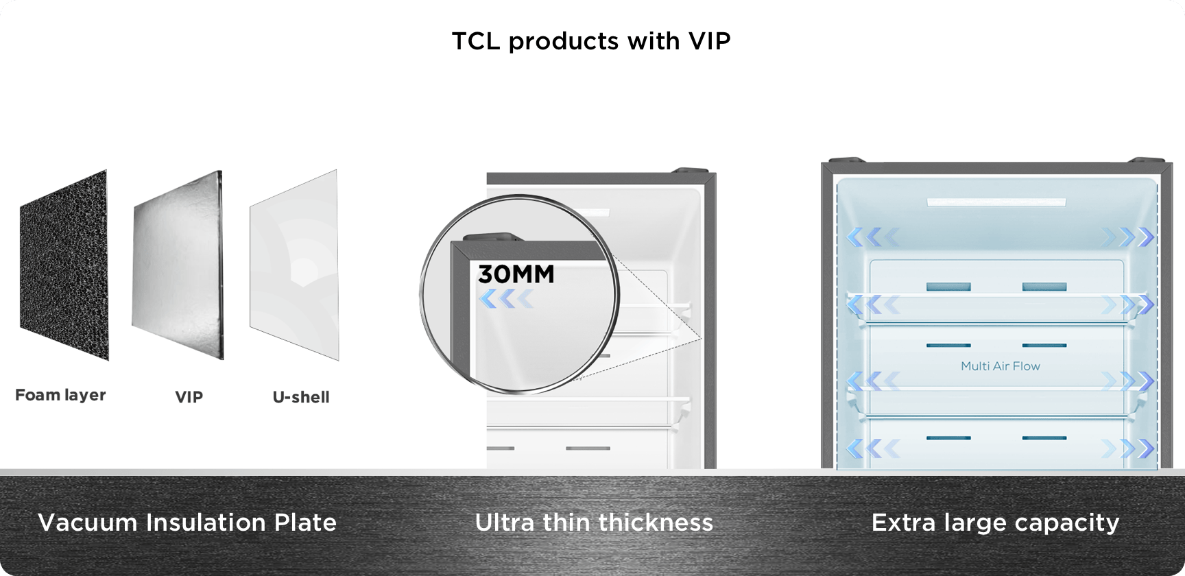TCL Refrigerator Ultra-thin thickness