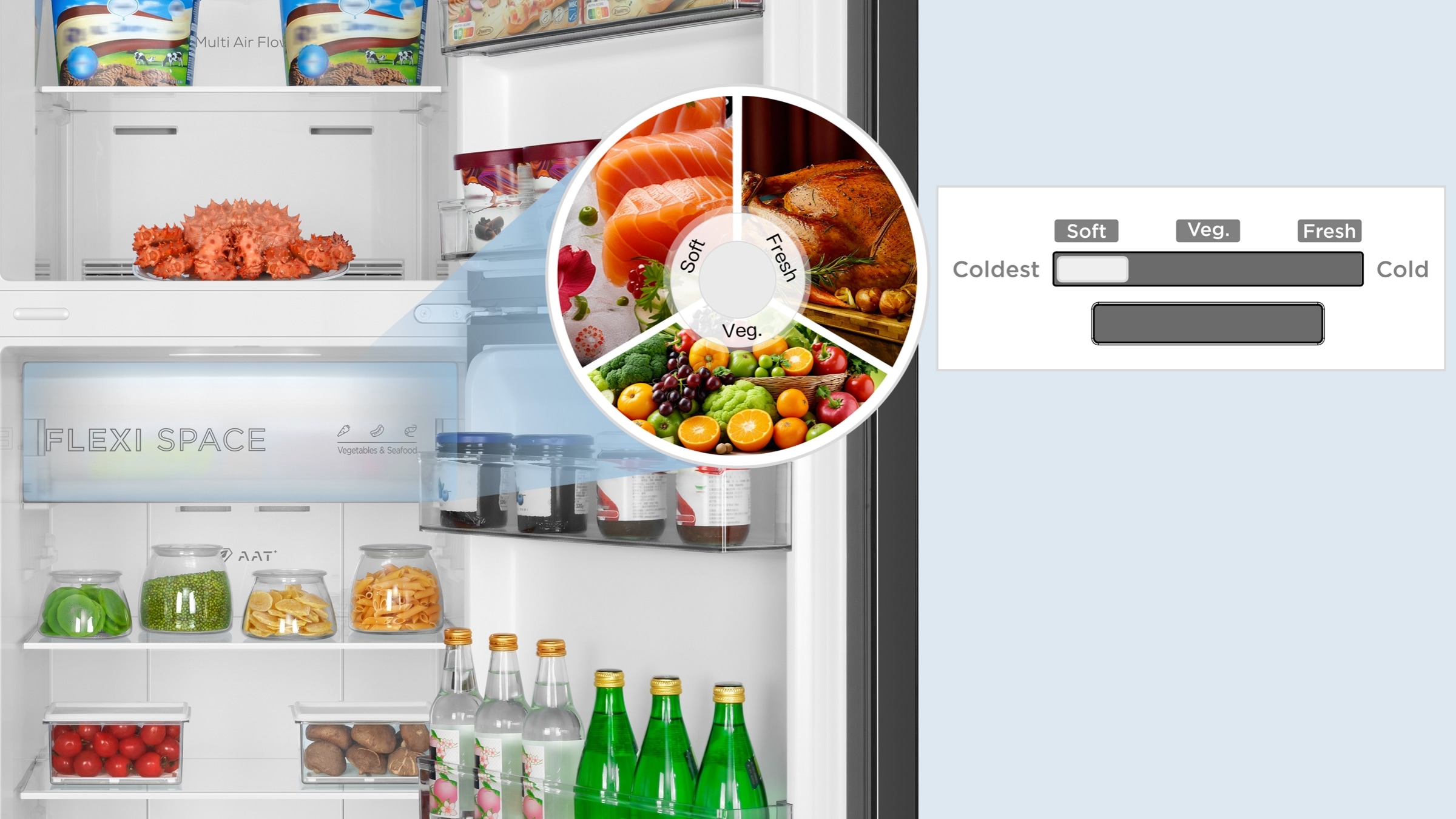 TCL C387BF Refrigerator store food flexible