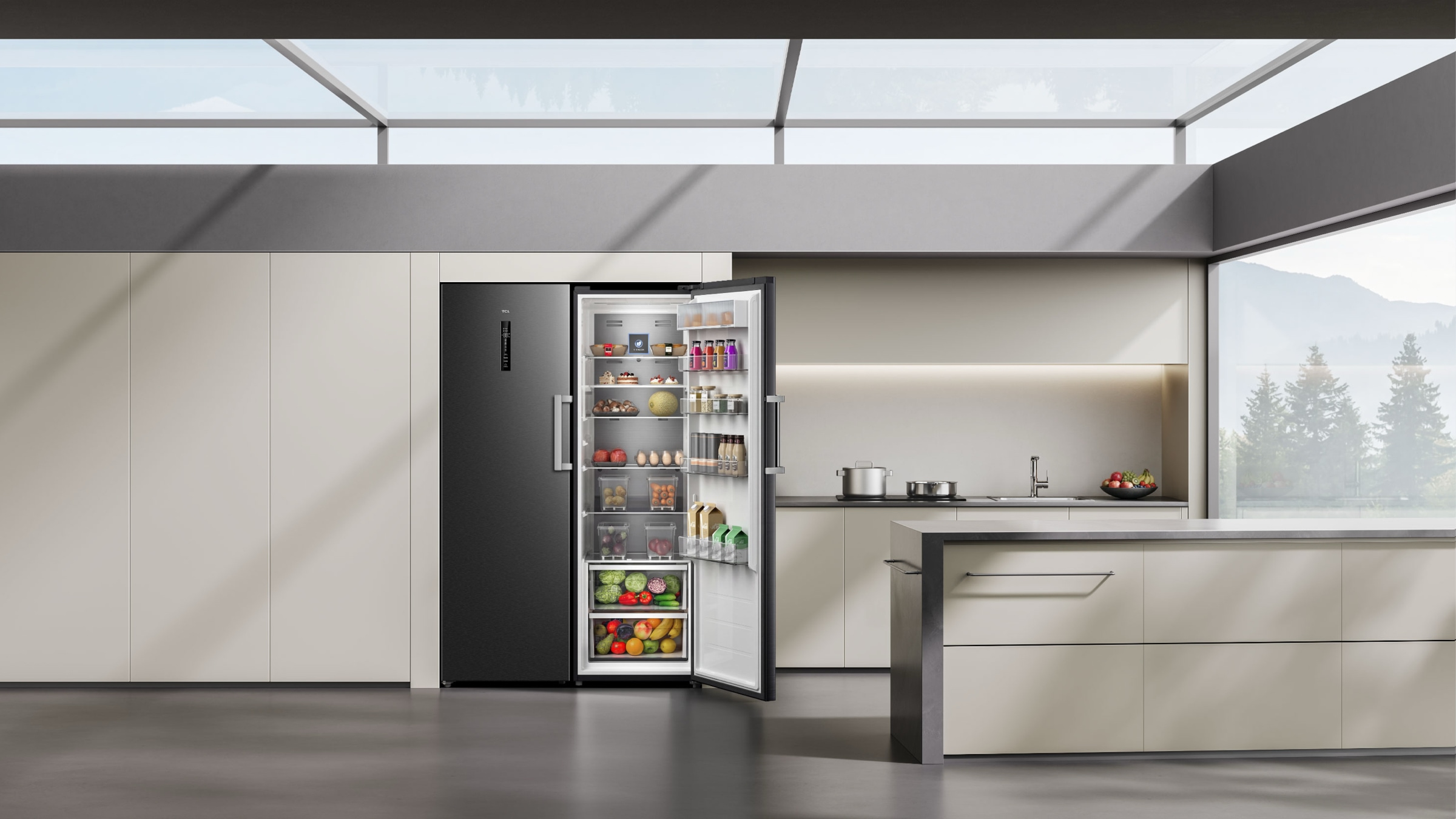 TCL C387BF-Bottom Freezer Refrigerator 