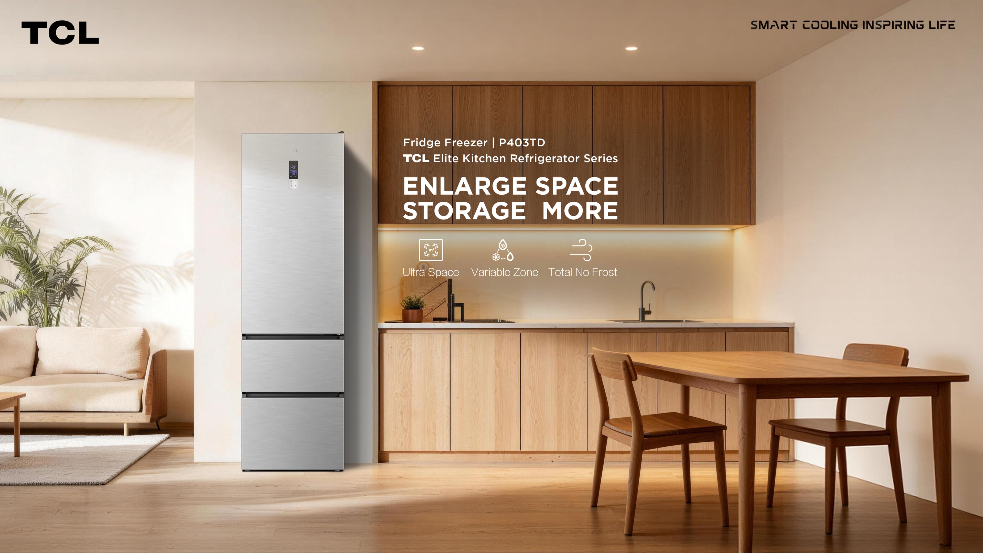 TCL C387BF-Bottom Freezer Refrigerator