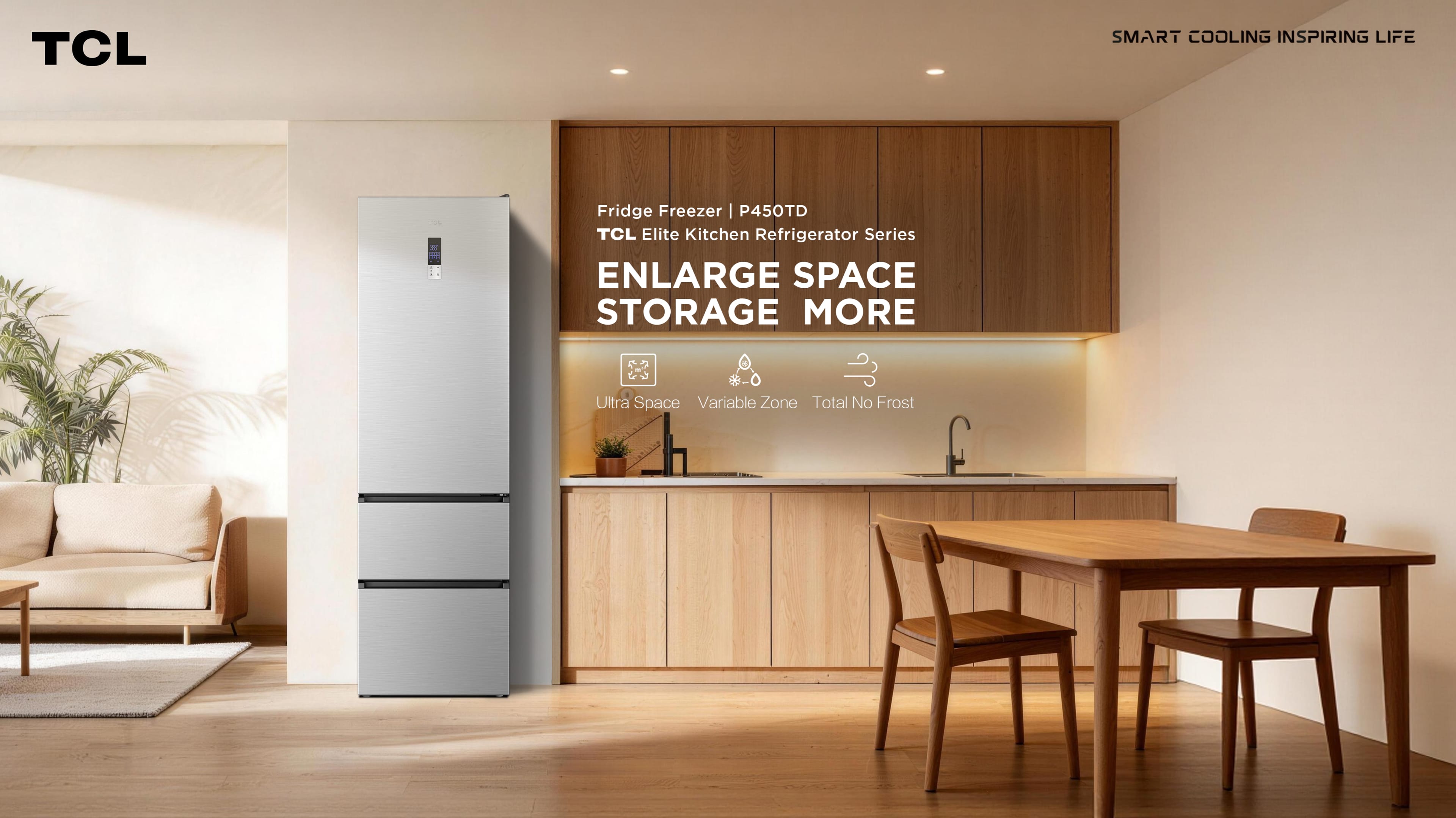 TCL C387BF-Bottom Freezer Refrigerator