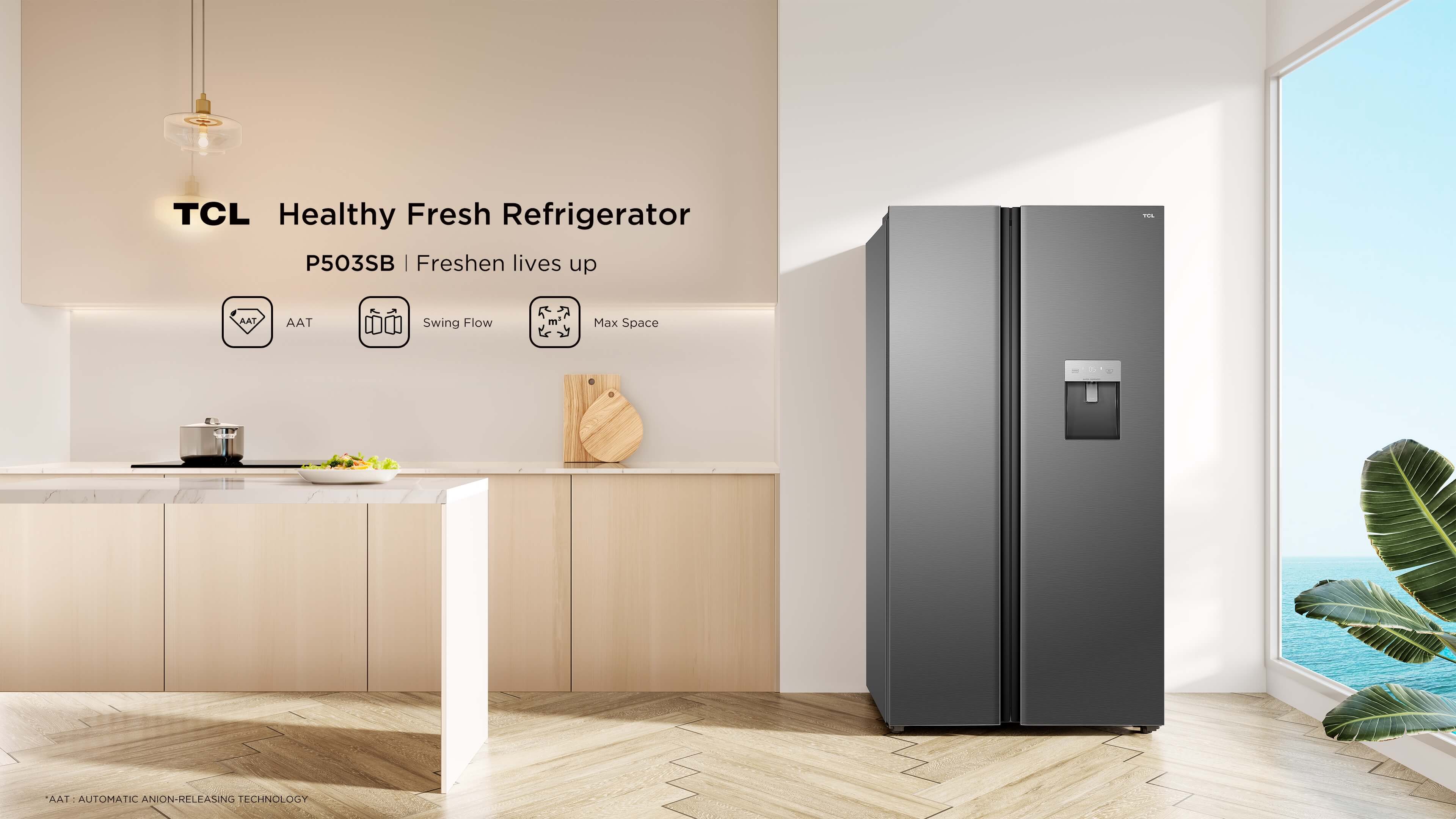 TCL P503SB side by side refrigerator