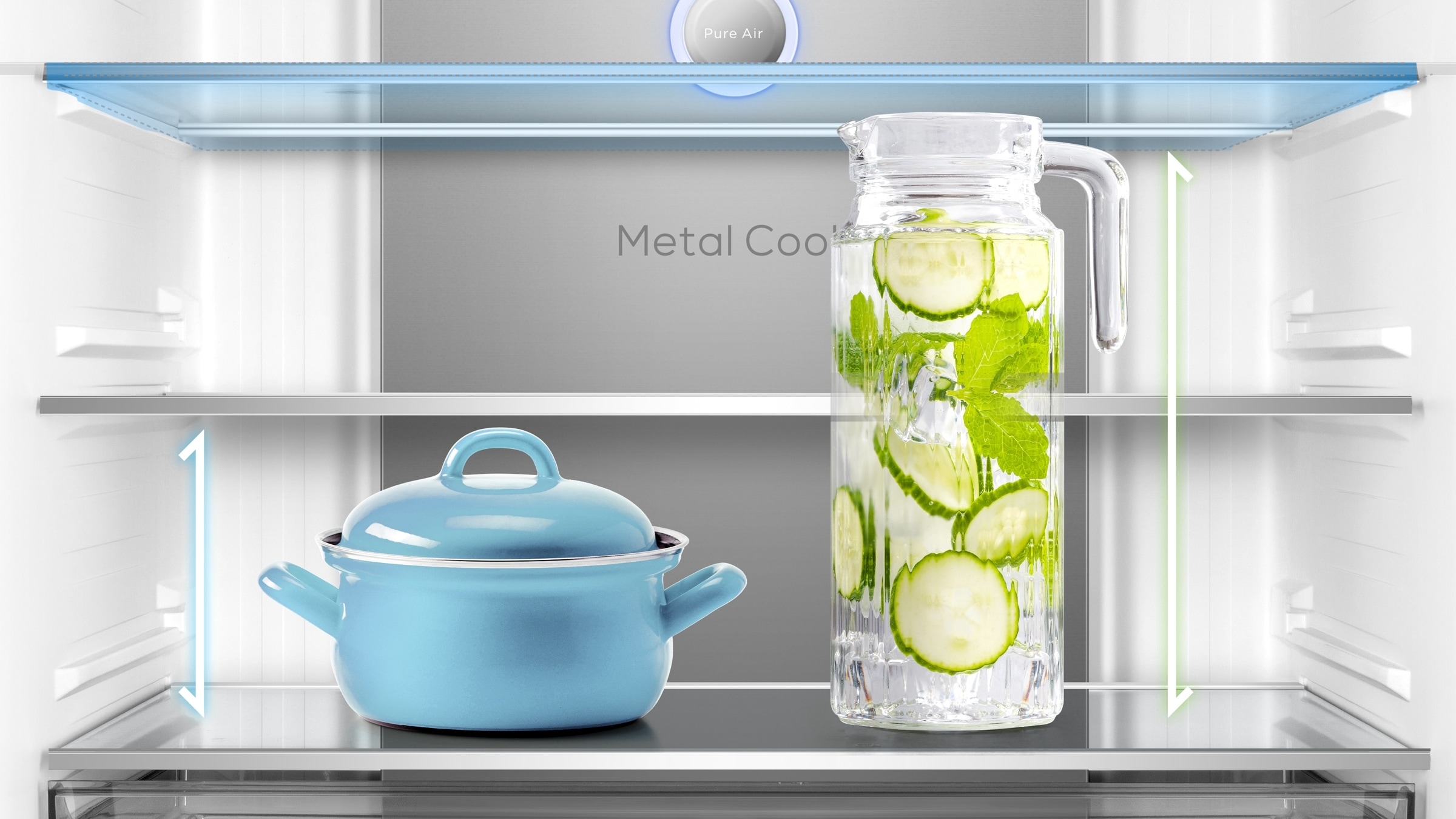 TCL C387BF Refrigerator Foldable and Reversible Glass Shelf