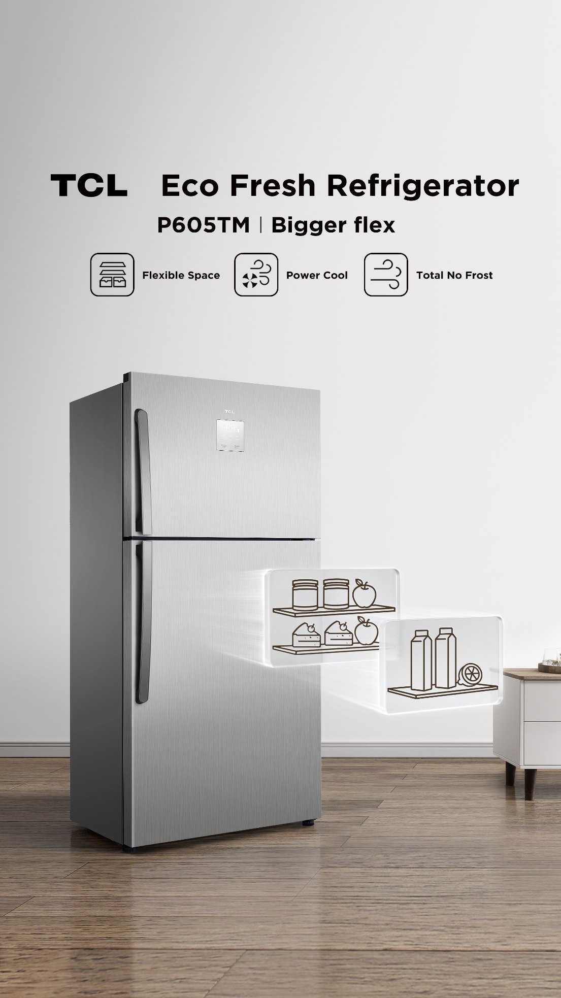 TCL Refrigerator P605TMTop Mount FreezerTCL Global