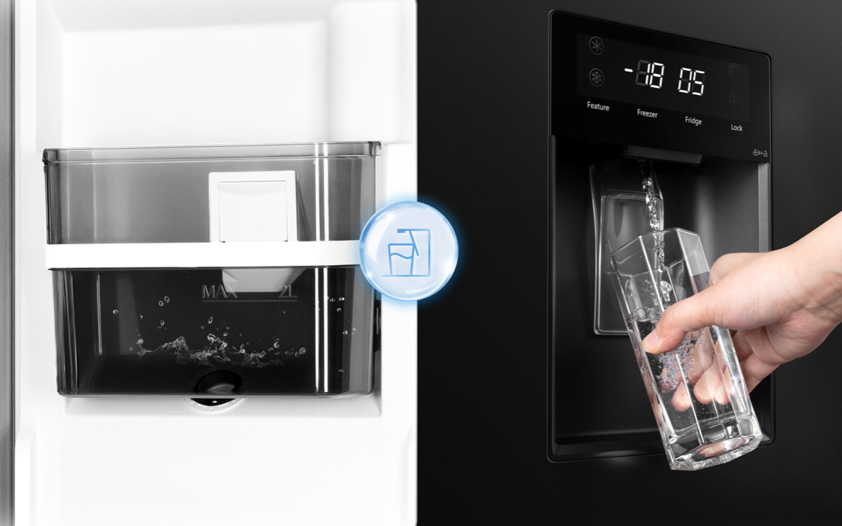 TCL C387BF Refrigerator Foldable and Reversible Glass Shelf