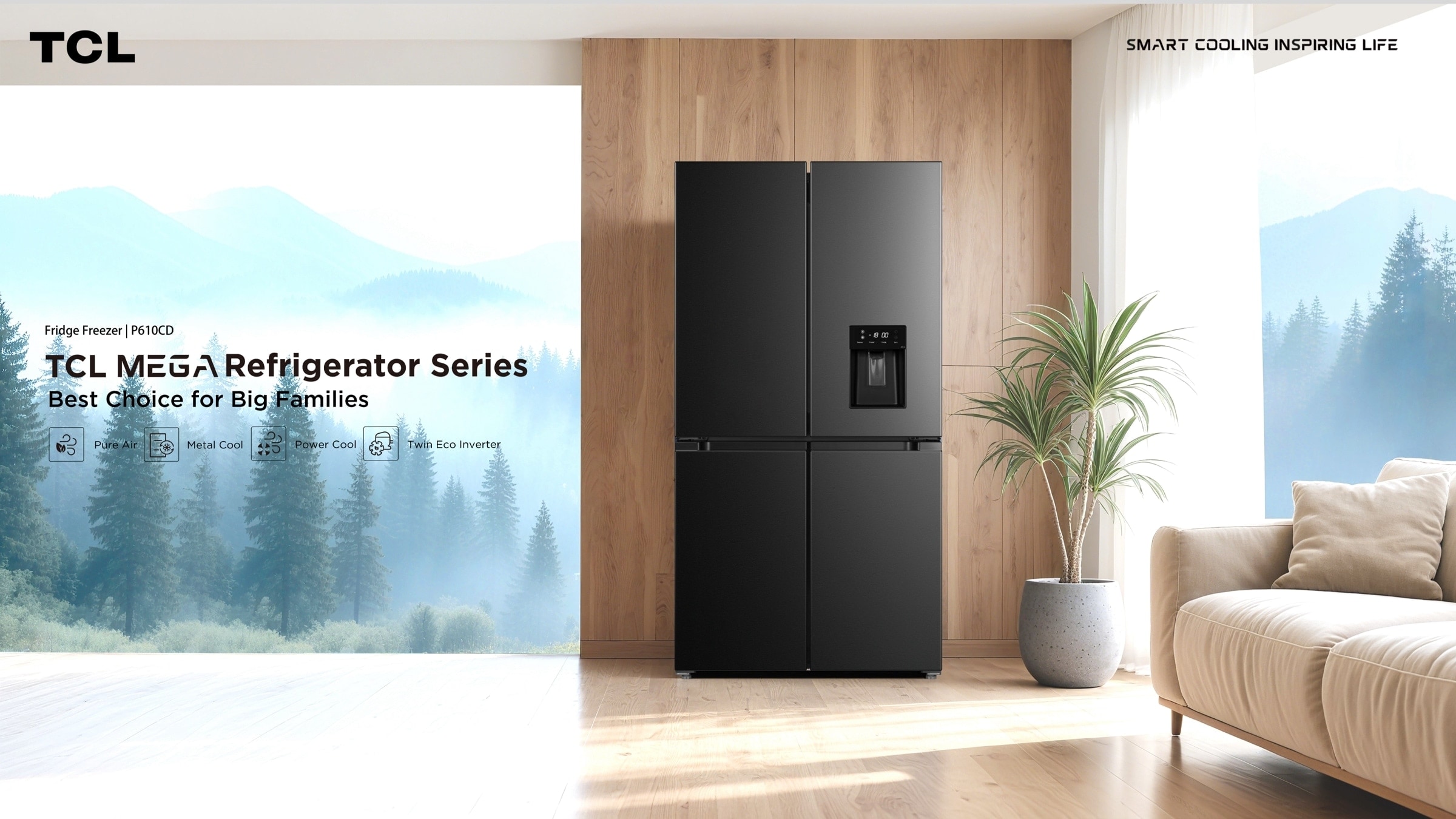 TCL C387BF-Bottom Freezer Refrigerator