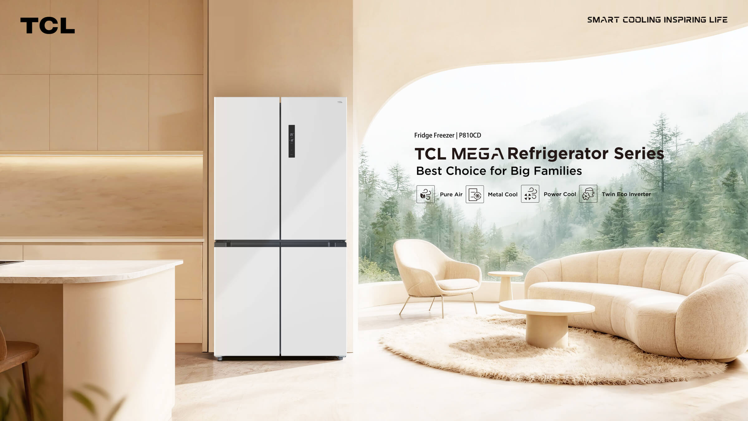 TCL P810CD Multi-Door Refrigerator