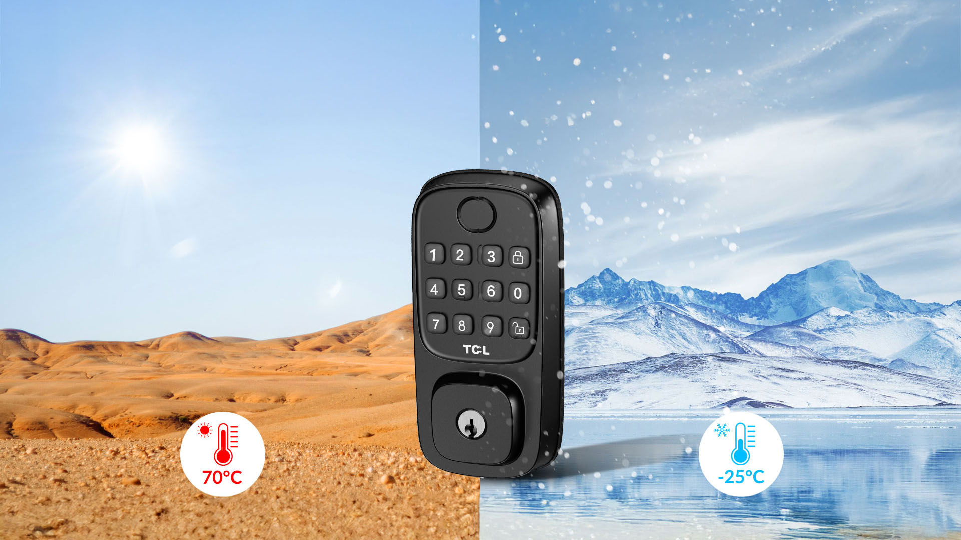 TCL D1 Fingerprint Smart Lock All-Season Guardian (-25°C to 70°C)