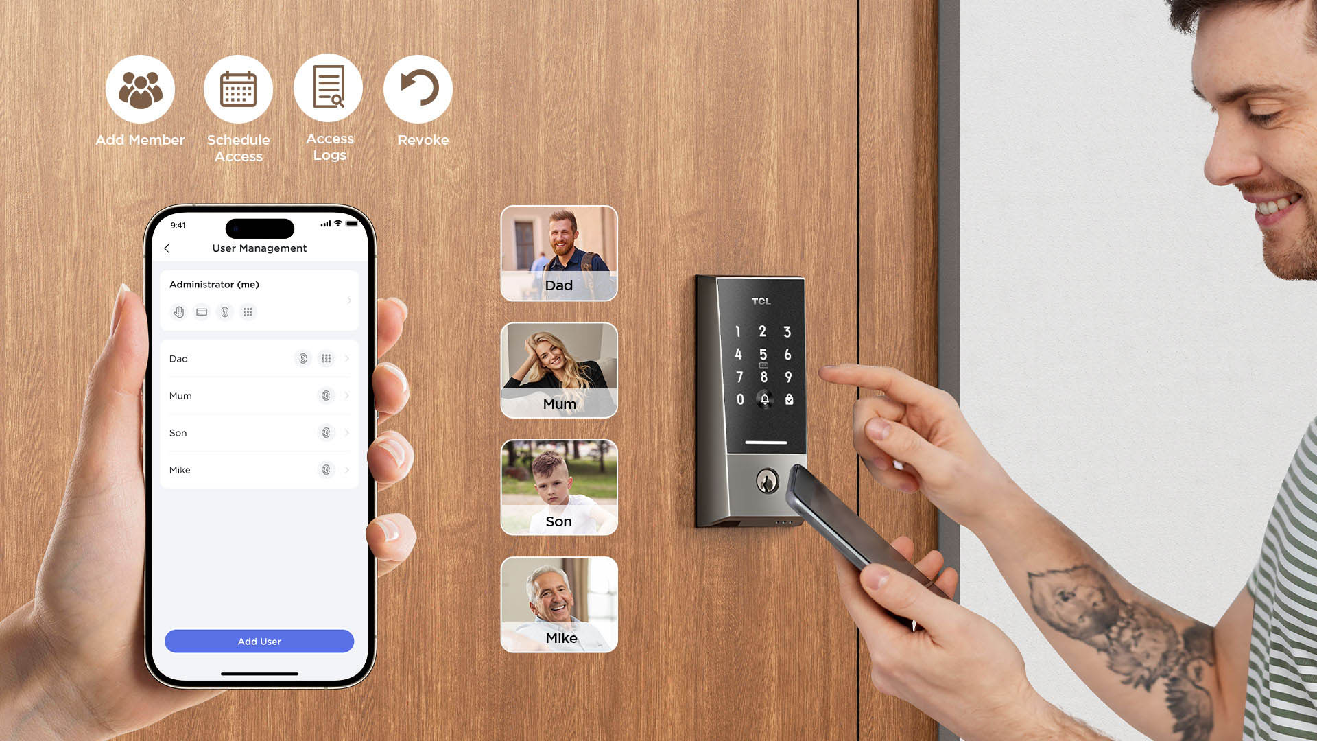 TCL D2 Keypad Smart Lock Access Management