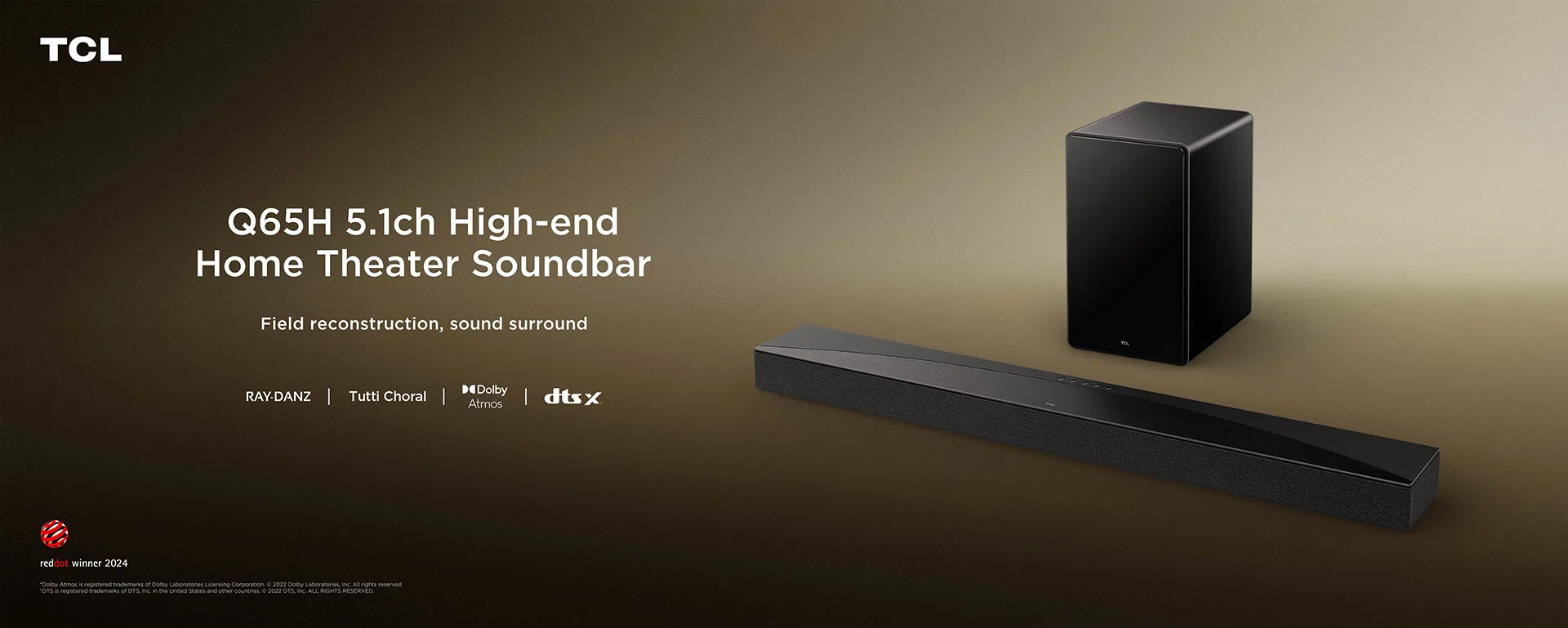 kv pc 02.jpg?t=1740536830042&w=2560&webp=true&dpr=1 TCL 5.1CH 580 Watts High-end Home Theater Soundbar with Dolby Atmos, DTS:X, Ray Danz Technology, Wireless Subwoofer (Q65H) TCL Q65H 5.1ch High-end Home Theater Soundbar