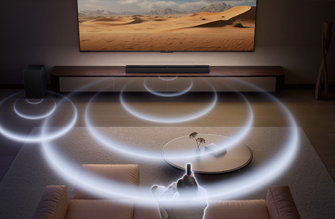 TCL Q75H Soundbar Sound field adaptive