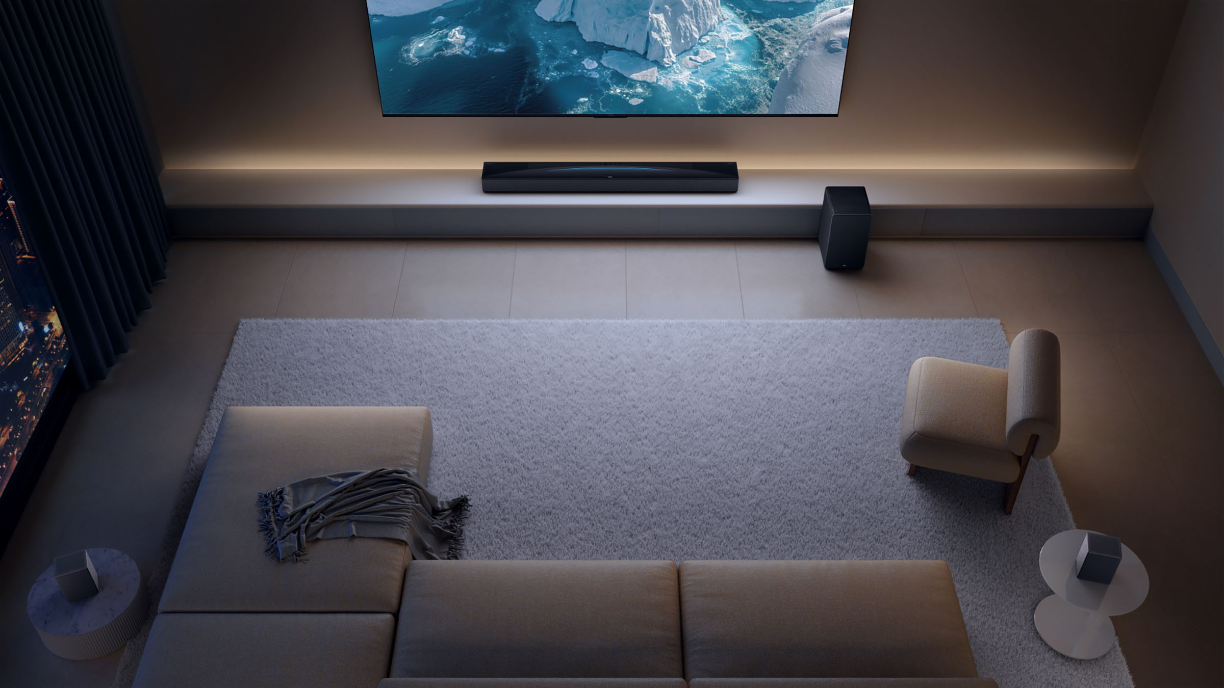 TCL Q85H Soundbar Scene diagram