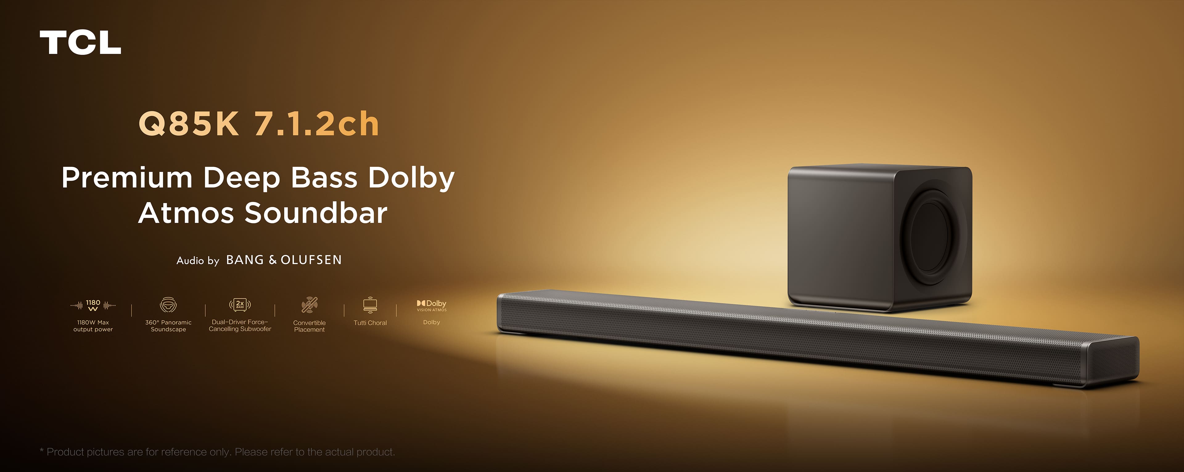Q85K 7.1.2ch Premium Deep Bass Dolby Atmos Soundbar KV