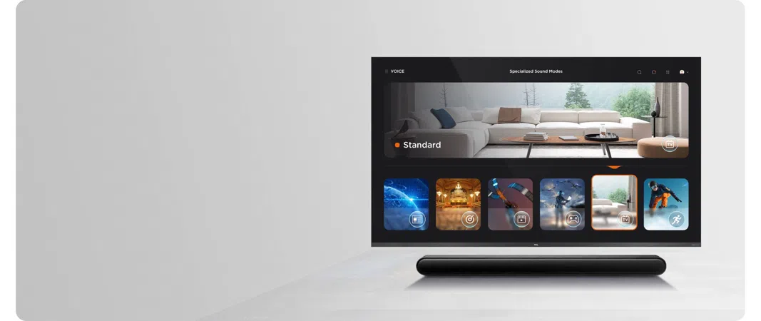 Modos de sonido optimizados de la barra de sonido TCL S643W