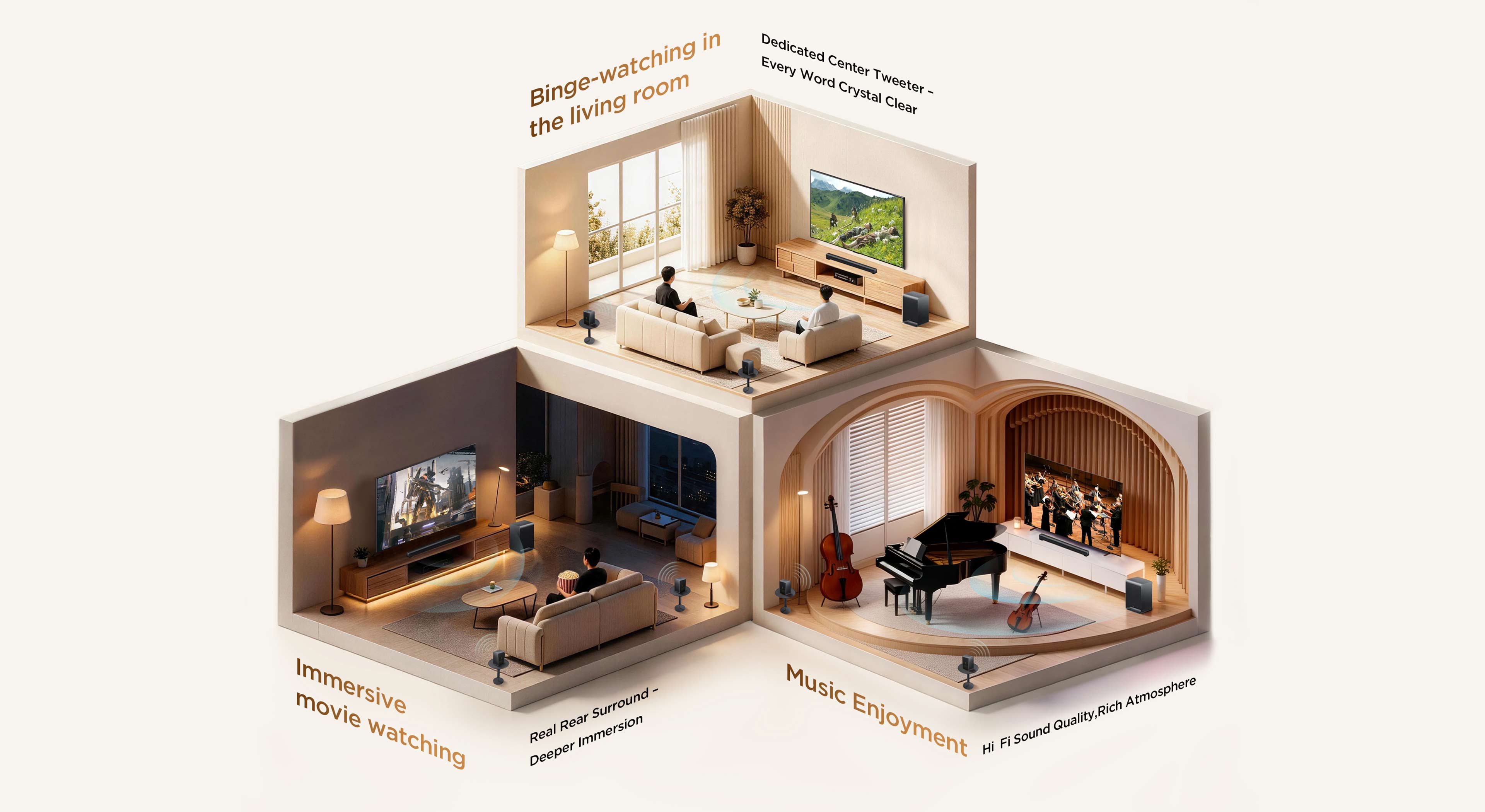 乐竟体育 Z100 Tailored acoustic structure