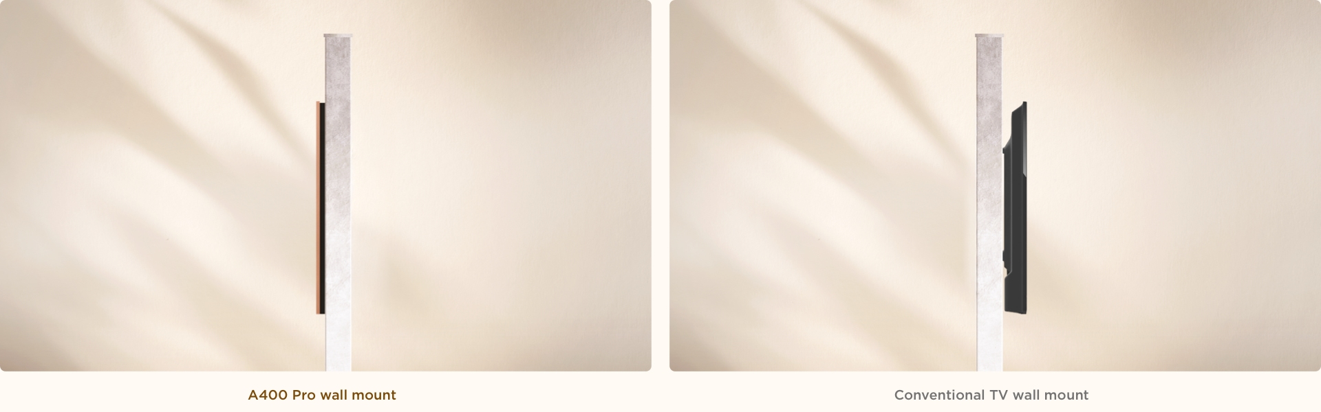 TCL A400 Pro Wall Mount VS Conventional TV Wall Mount