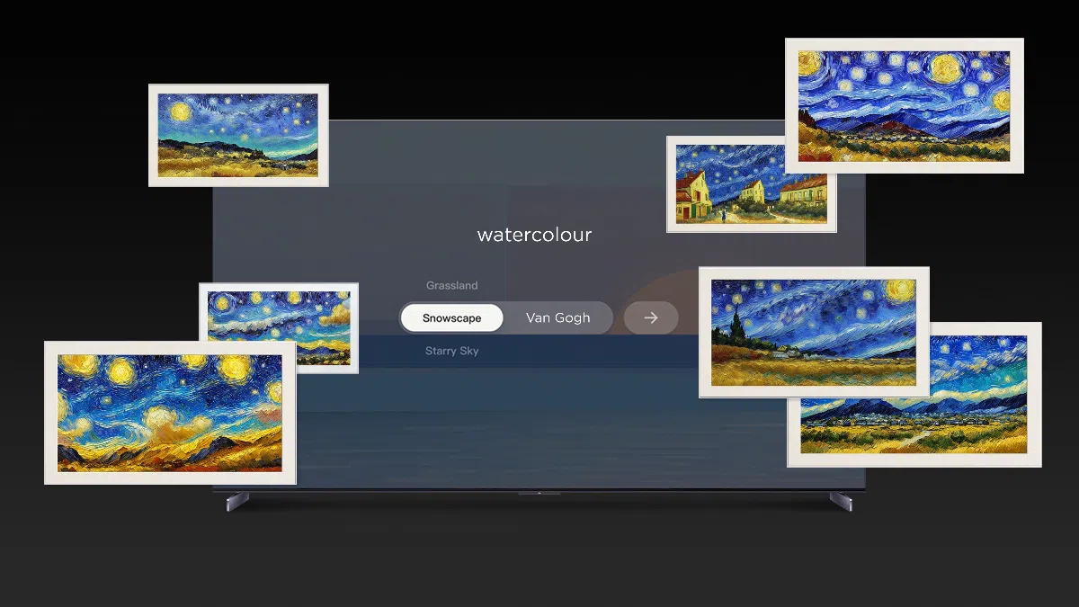 TCL C6K explores styles and themes in AI artworks טלוויזיה חכמה C61K Premium QD-MiniLED מבית TCL