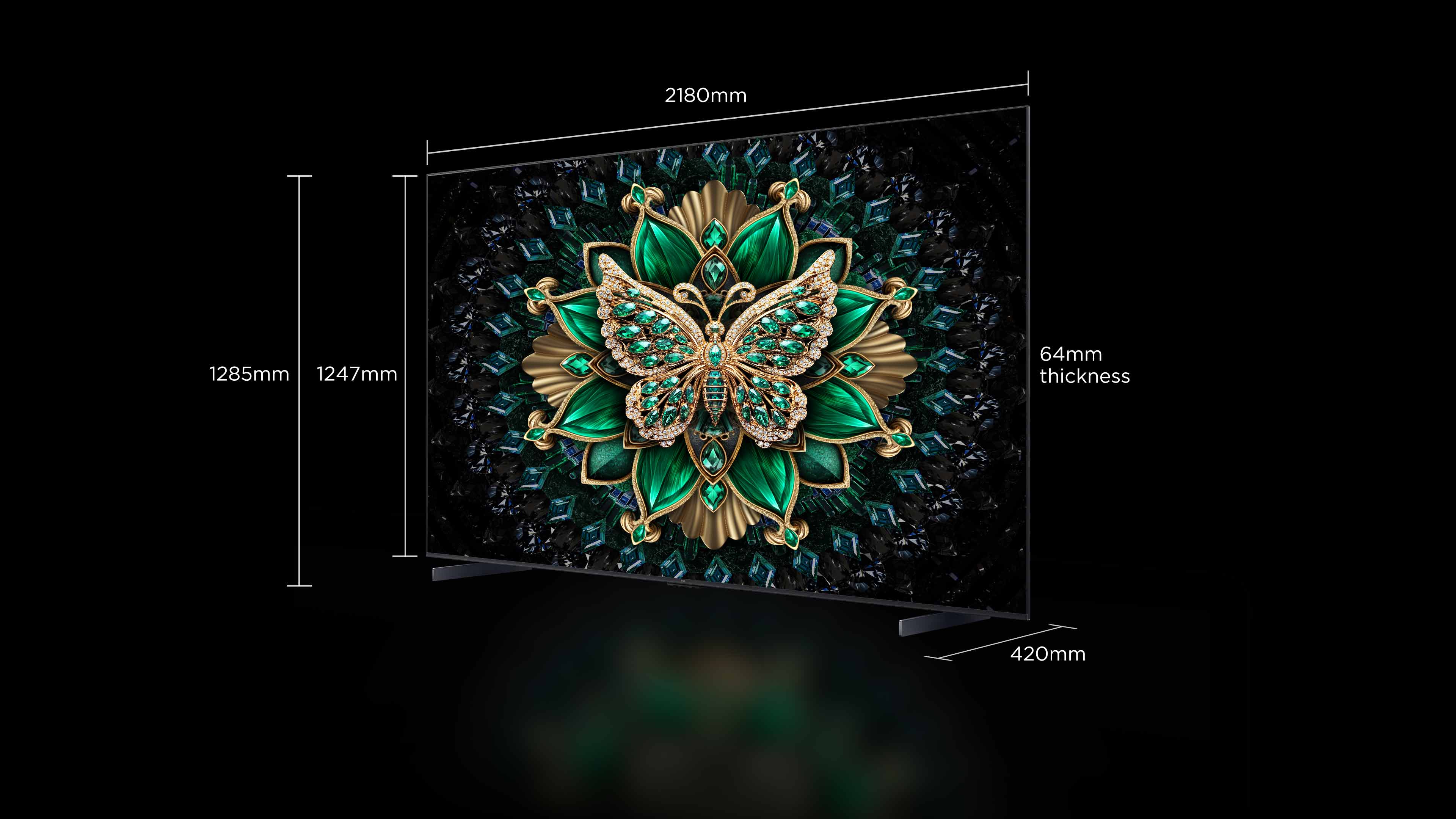 TCL 98 inch C6K TV screen size