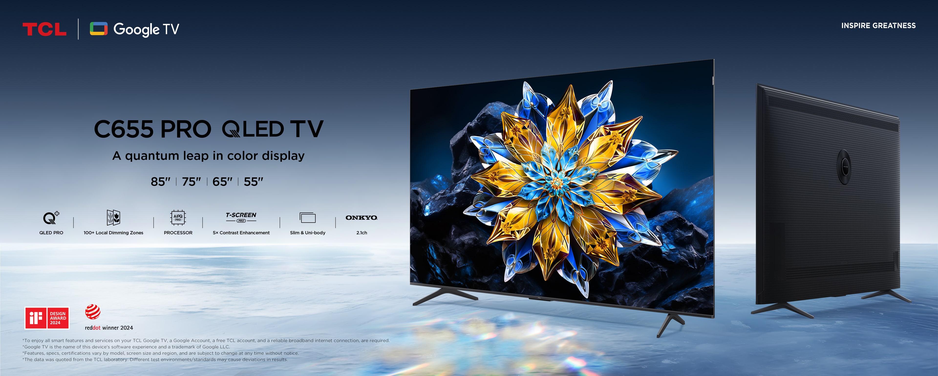 Top banner of  C655 Pro QLED TV 