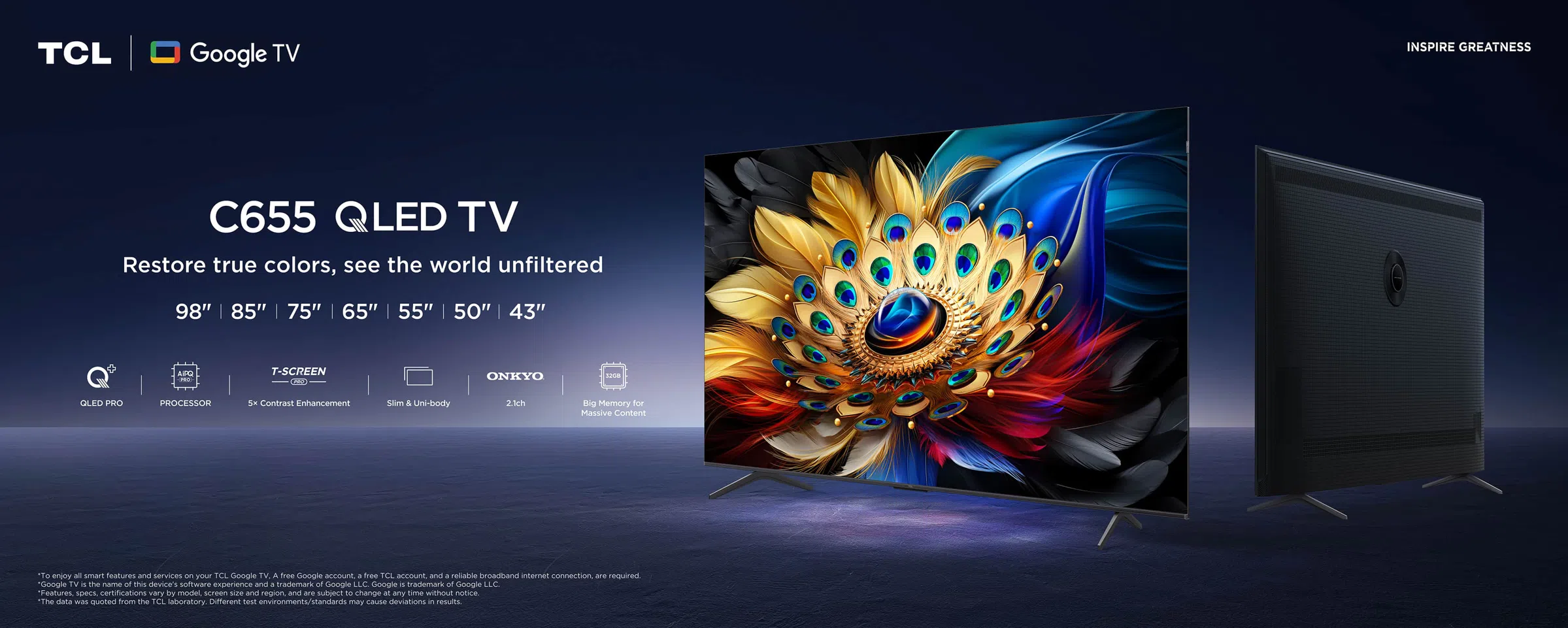 Top banner of  C655 QLED TV